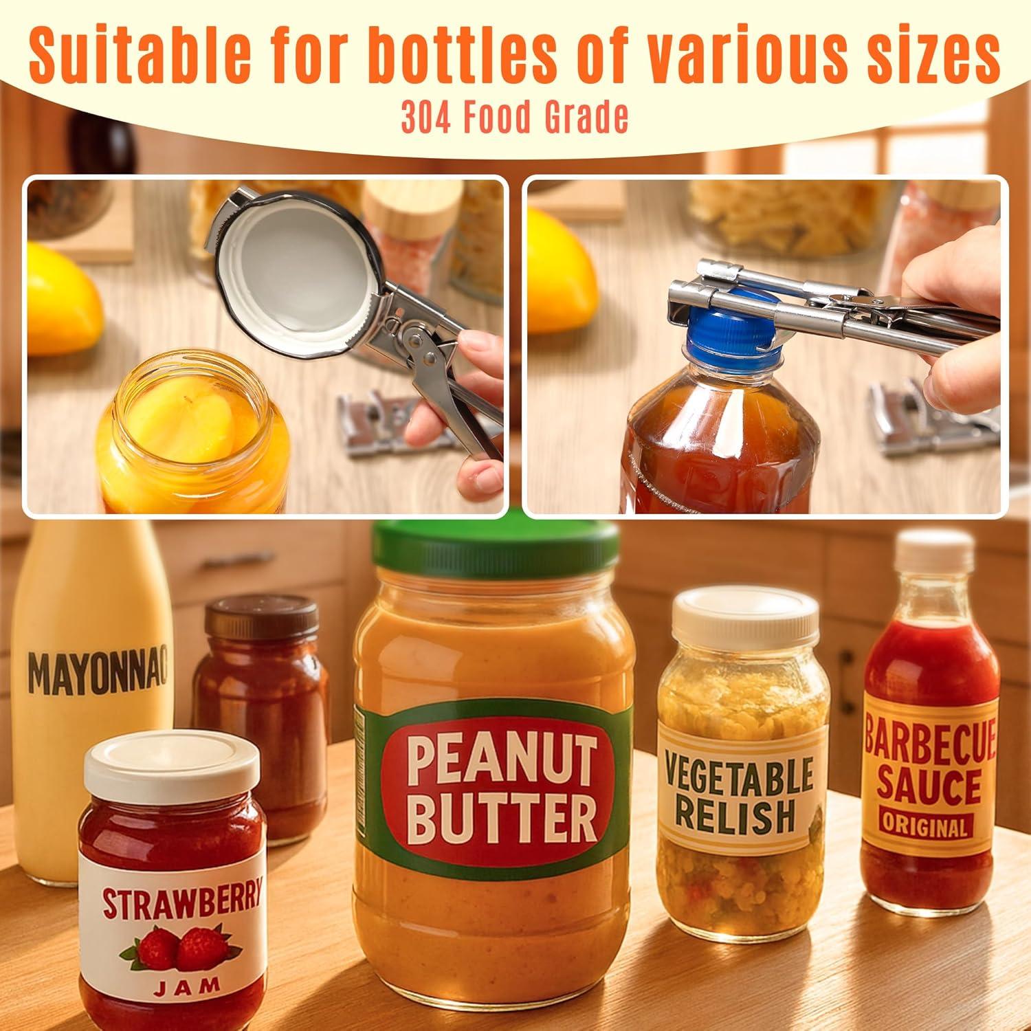 Abridores de Tarros y Botellas Enhon - Acero Inoxidable Ajustable