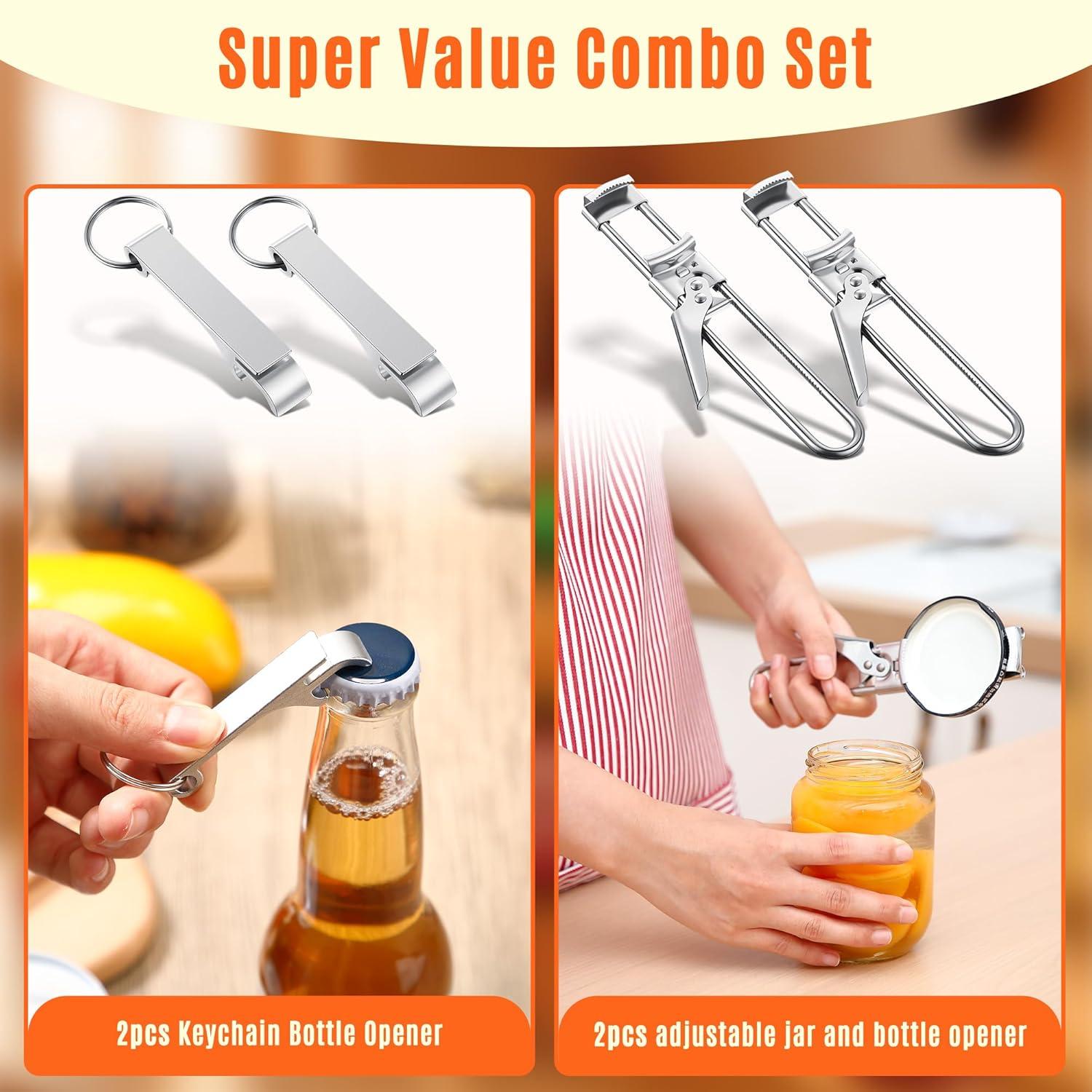 Abridores de Tarros y Botellas Enhon - Acero Inoxidable Ajustable