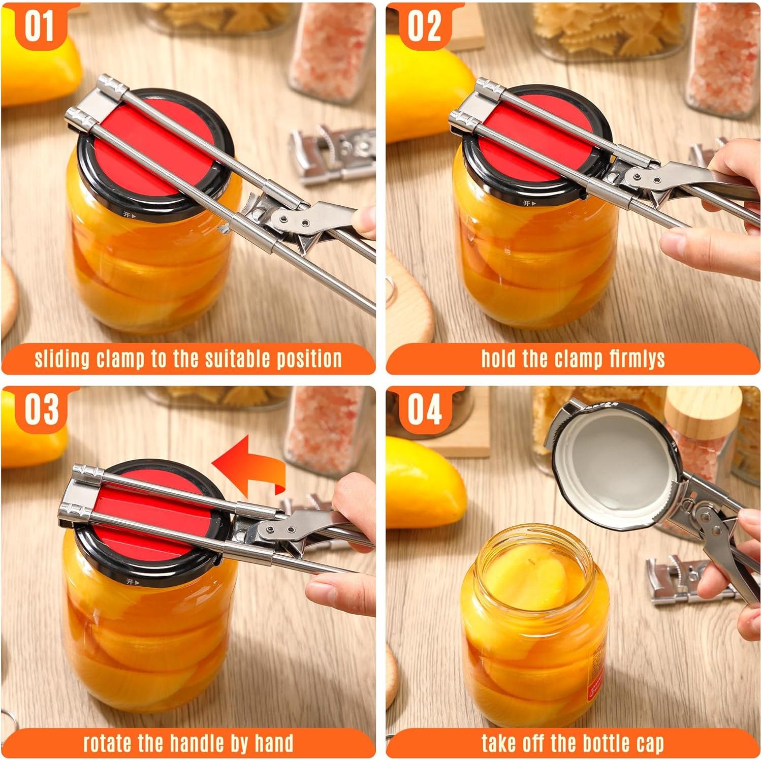 Abridores de Tarros y Botellas Enhon - Acero Inoxidable Ajustable