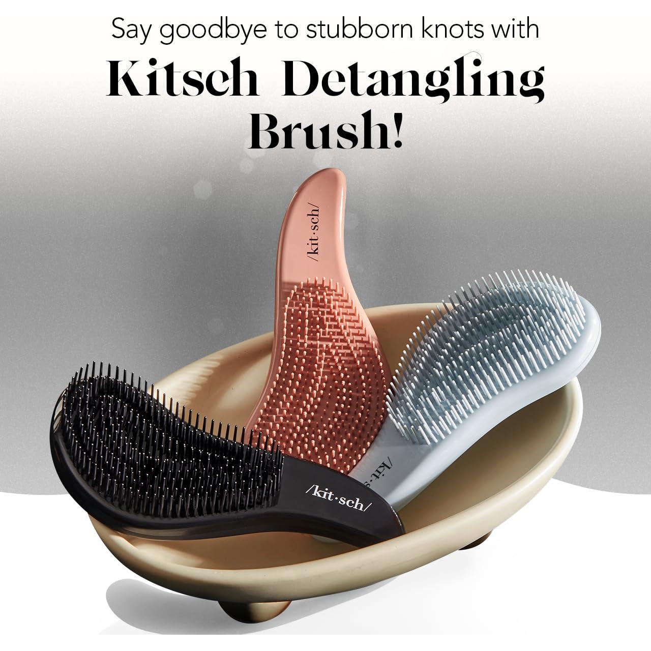 Cepillo Desenredante Kitsch Negro para Cabello Húmedo y Seco