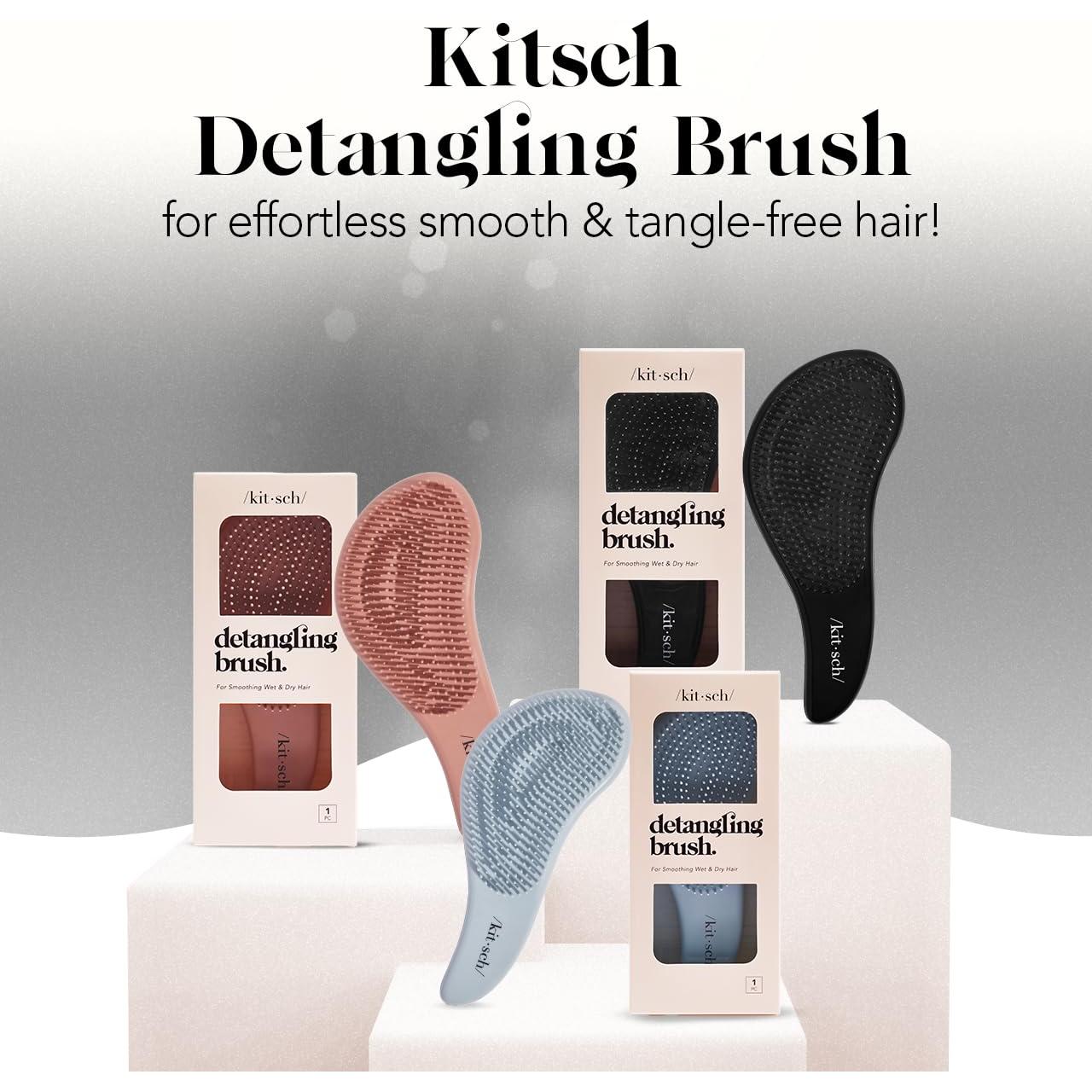 Cepillo Desenredante Kitsch Negro para Cabello Húmedo y Seco