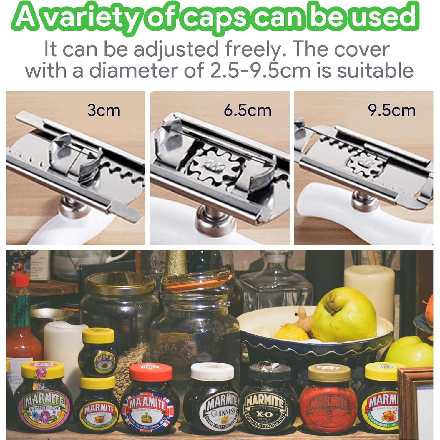 Abridor de Tarros HooYiYuuX 2 Pcs Ajustable Acero Inoxidable