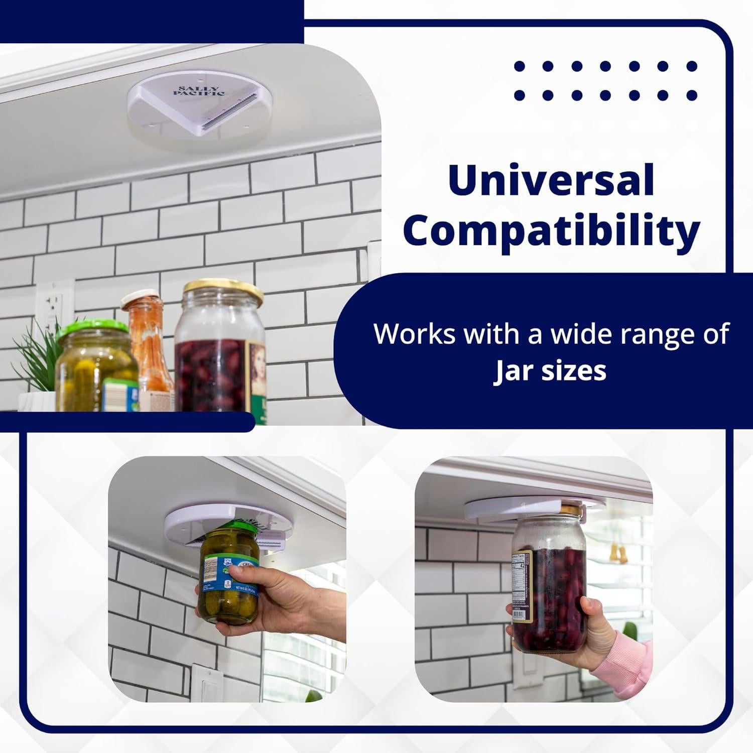 Abre frascos bajo el gabinete Sally Pacific - 21x19 cm