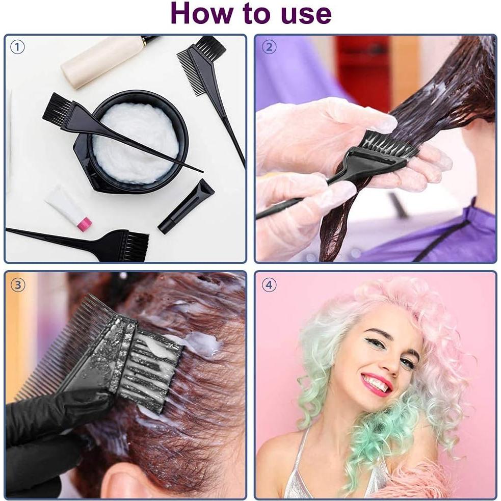 Juego de Brochas y Cuenco para Tinte de Cabello MOONMINI