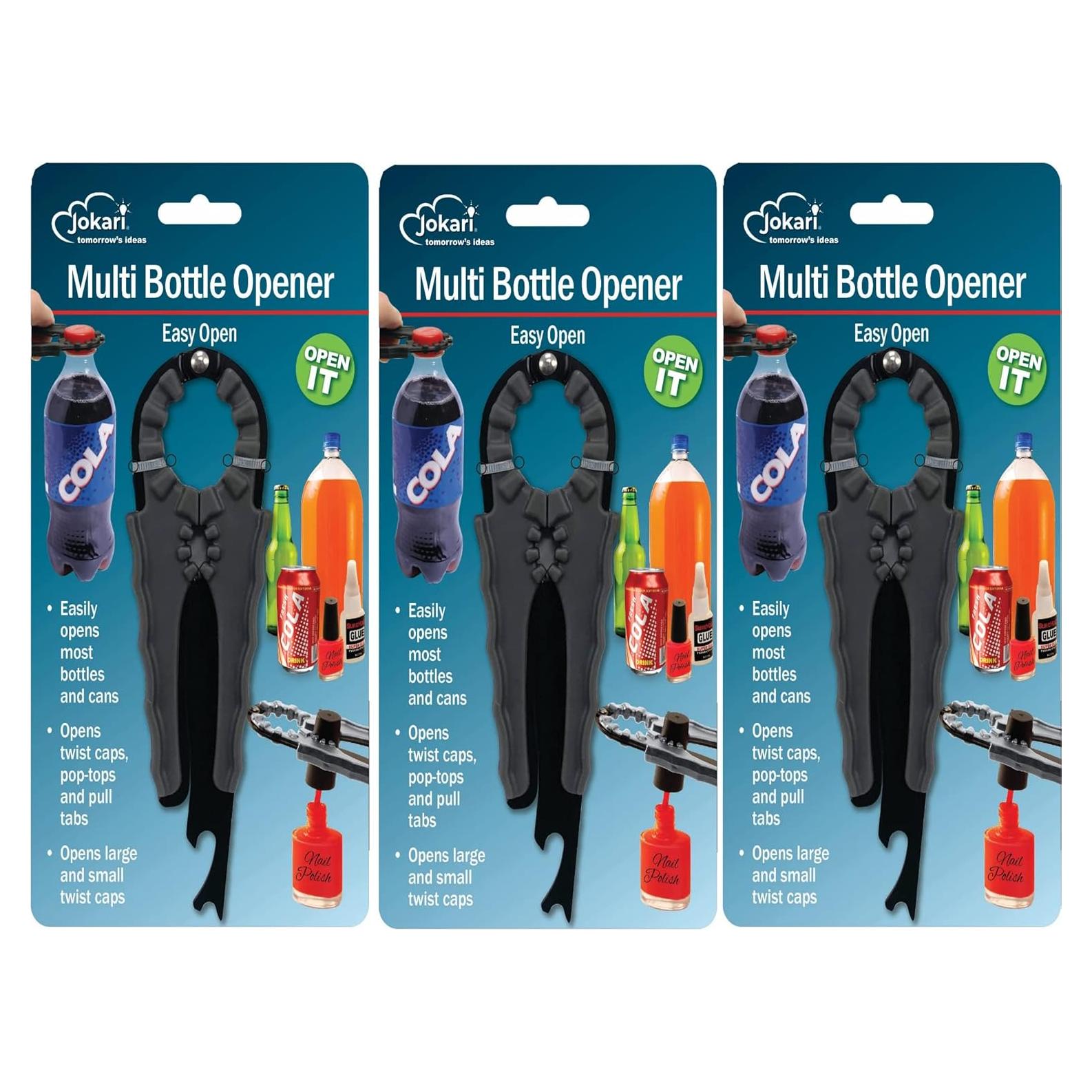 Abrebotellas Multifuncional Jokari - Paquete de 3 - Ergonómico