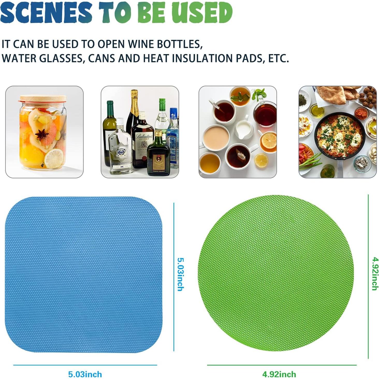 Paquete de 4 Abrebotellas de Goma Woerma Antideslizantes