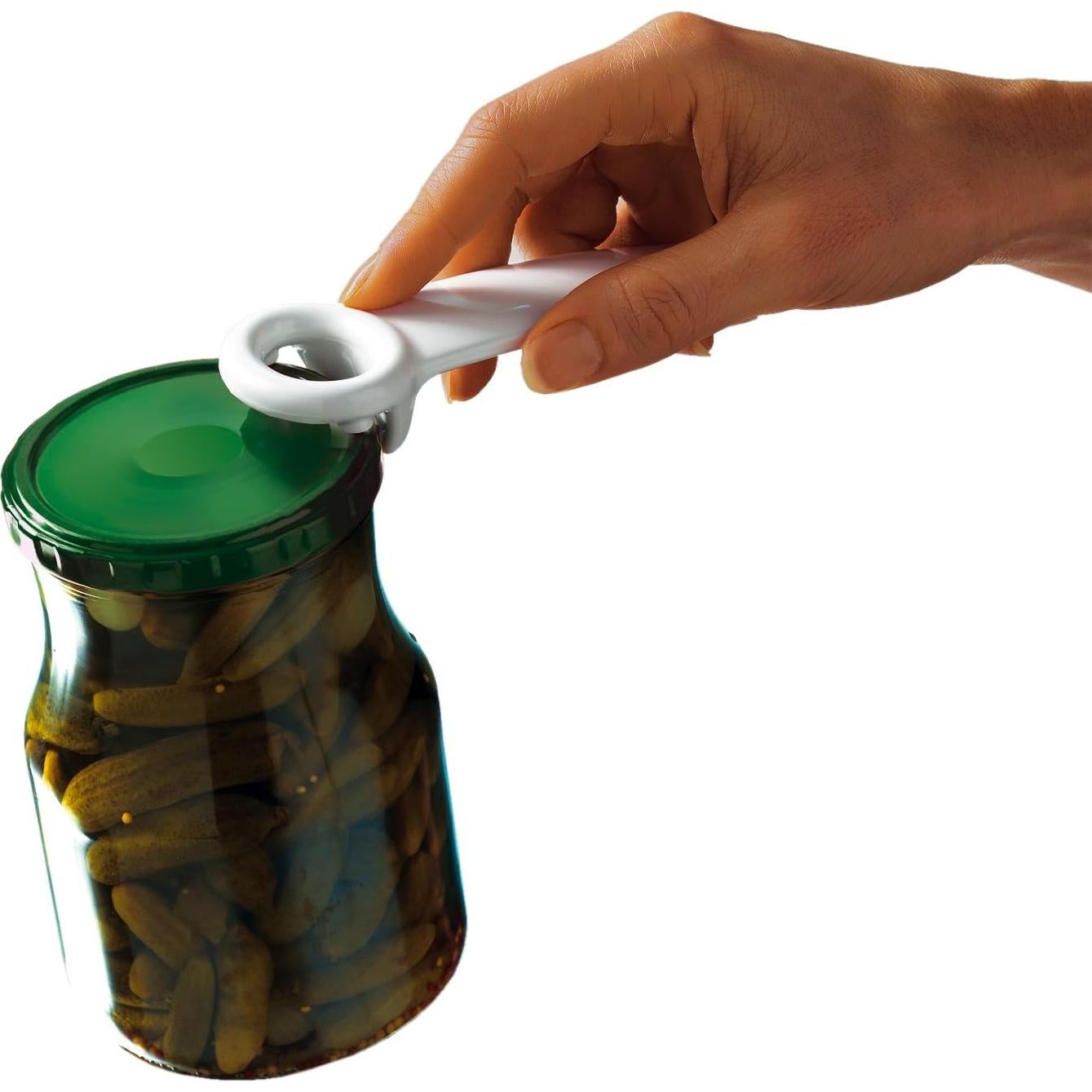 Abre frascos Brix Original Blanco, fácil uso para niños y artritis