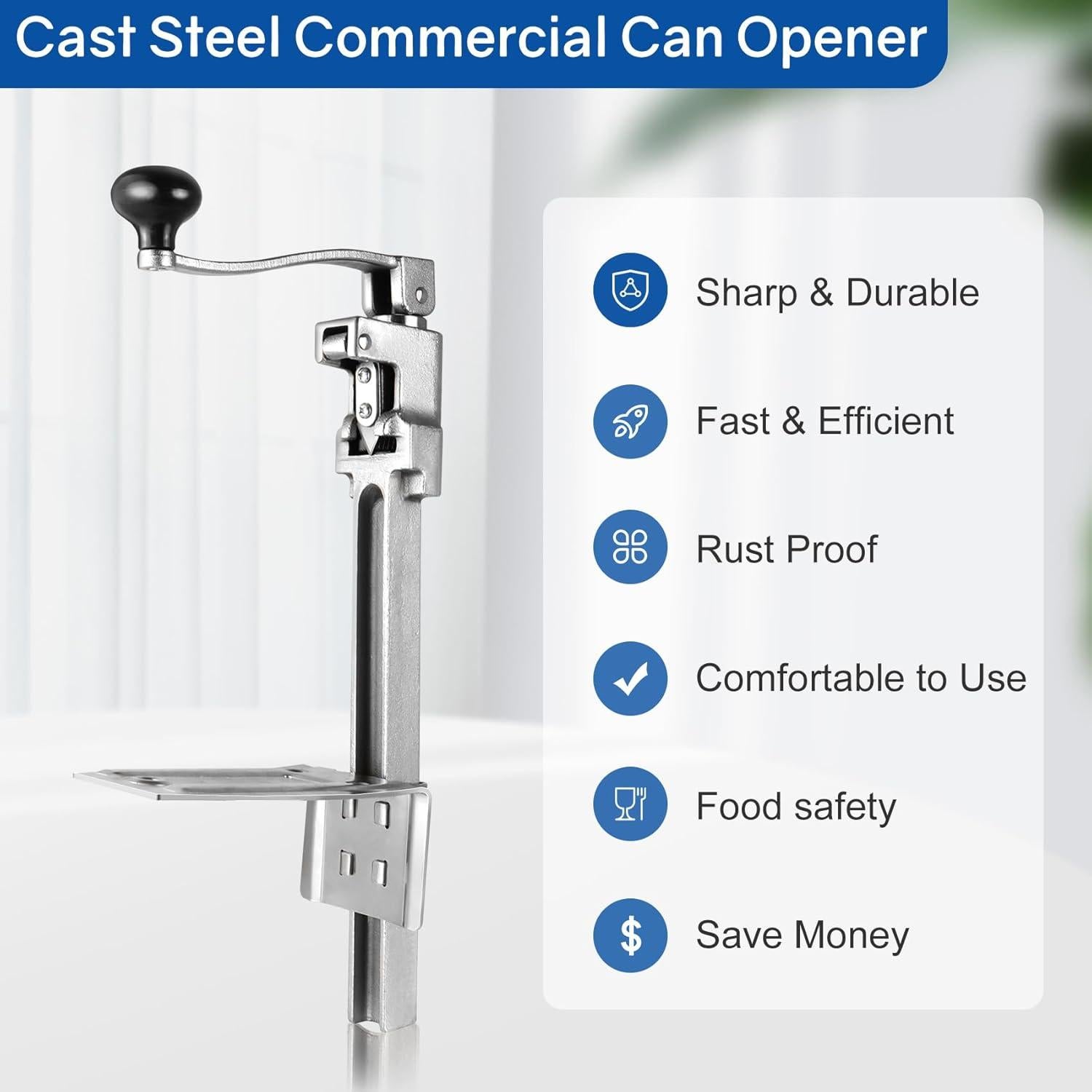 Abrelatas Comercial Lonsge Acero Inoxidable 28 cm Manual