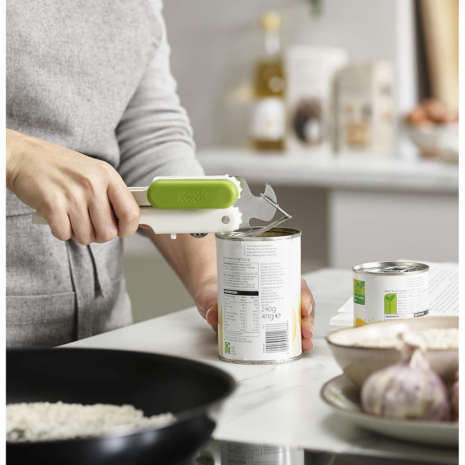 Abridor Multifuncional Joseph Joseph 20172, Acero Inoxidable, Blanco