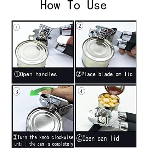 Abrelatas Multifuncional WEILUXU Manual Ergonómico Acero Inoxidable