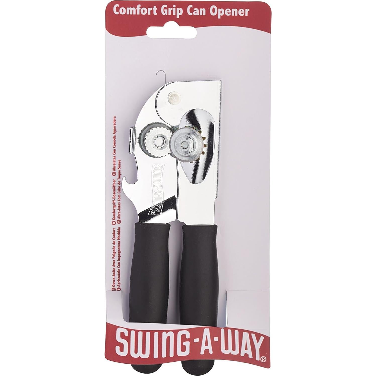 Abrelatas manual Swing-A-Way 18 cm acero negro