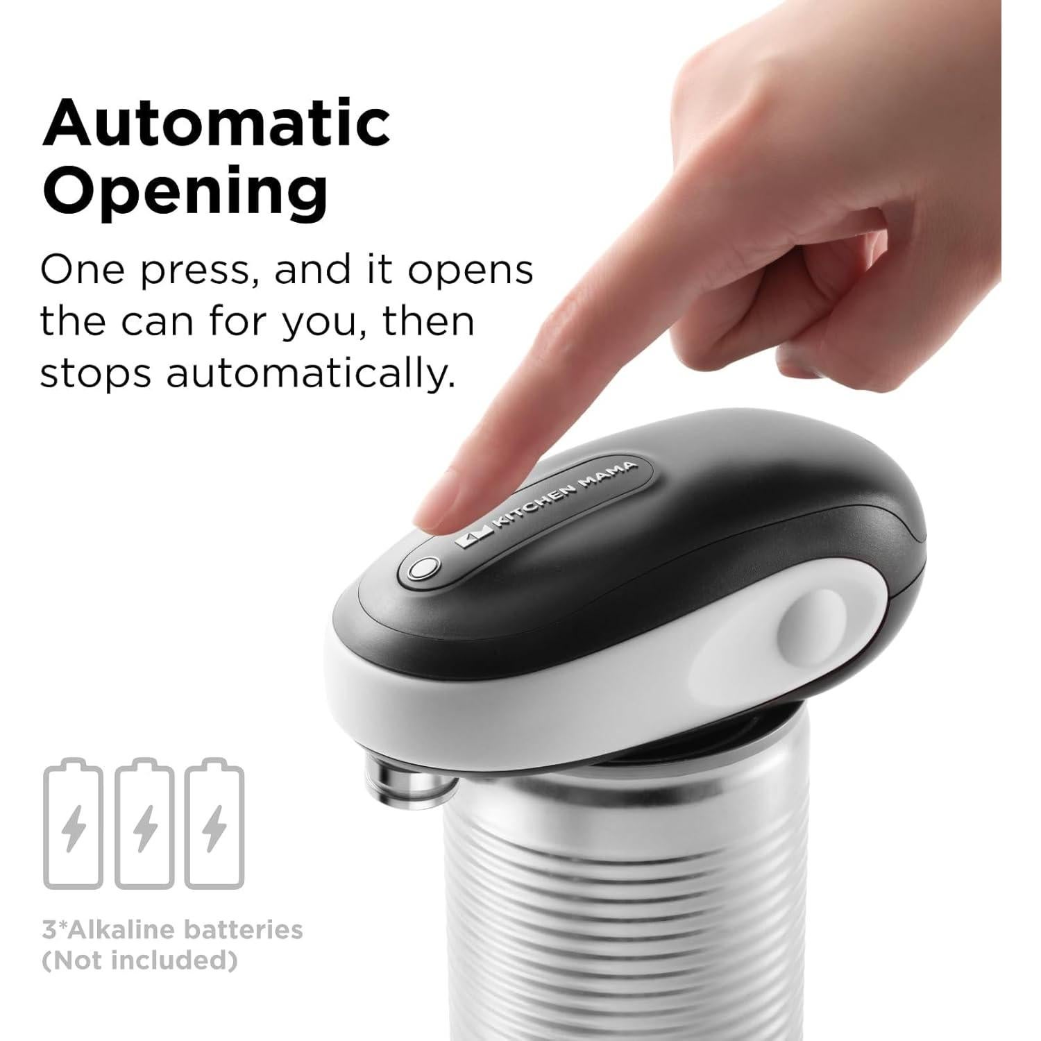 Abrelatas Eléctrico Kitchen Mama One-To-Go Automático Blanco
