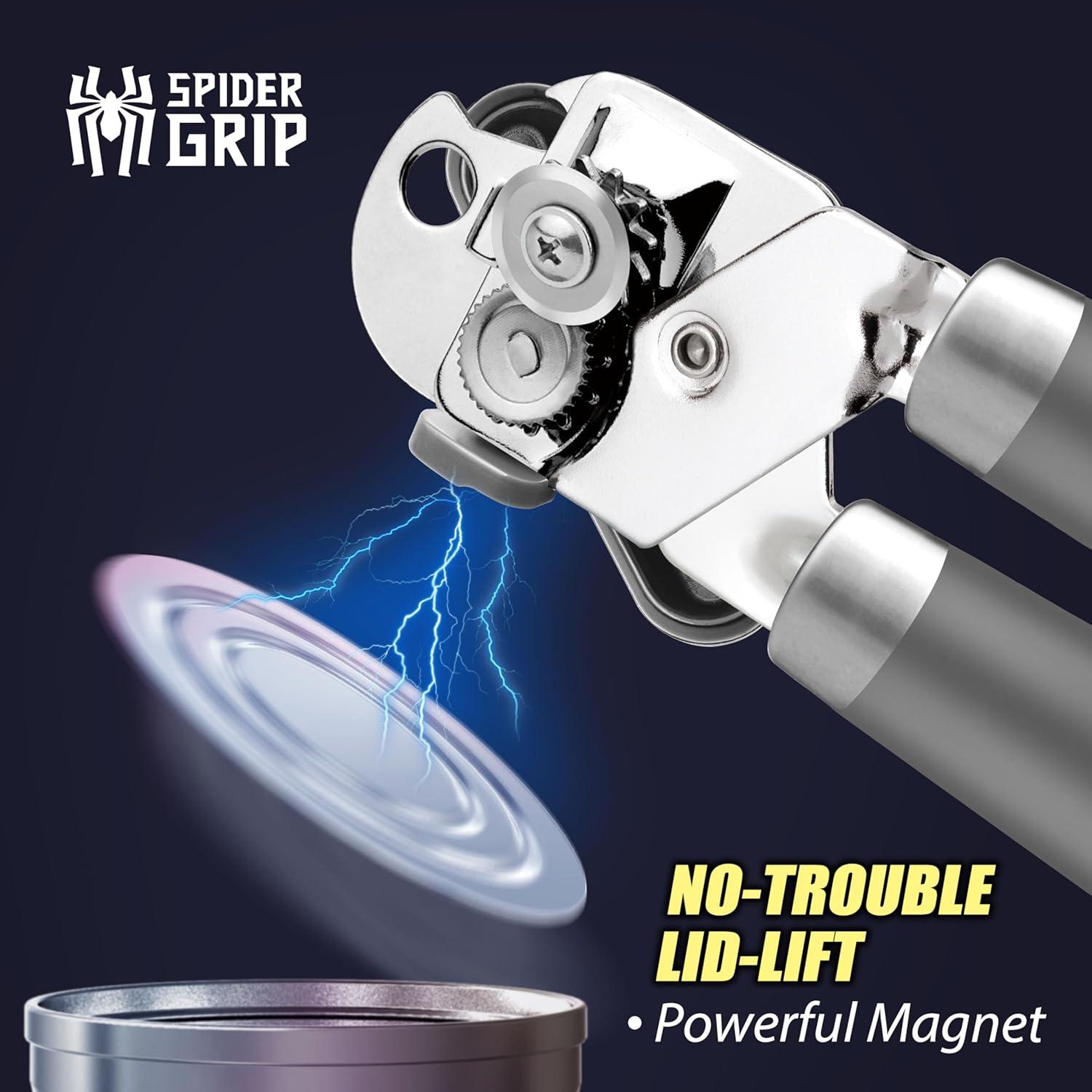 Abrebotellas y Abre-latas Manual Spider Grip Gris 258g