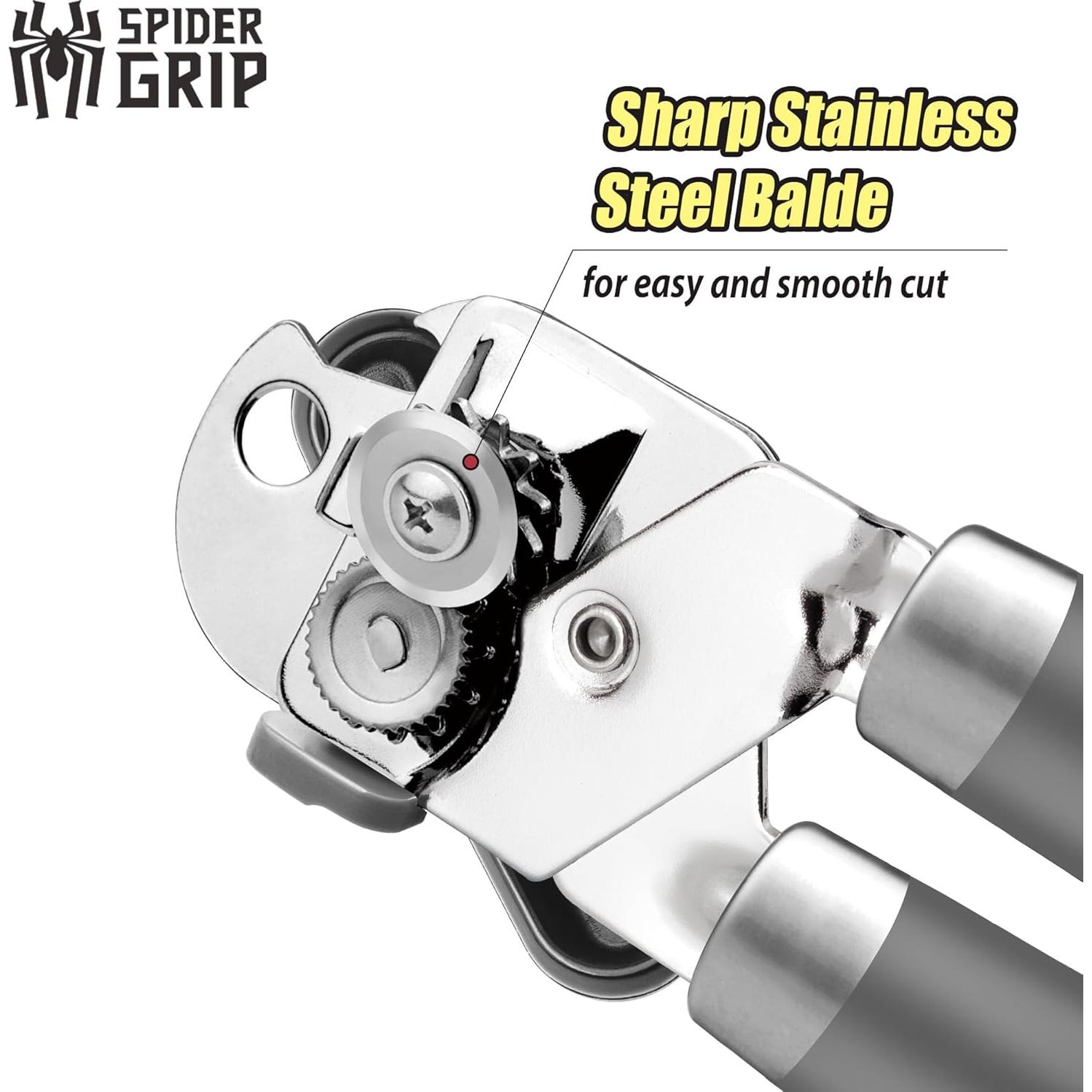 Abrebotellas y Abre-latas Manual Spider Grip Gris 258g