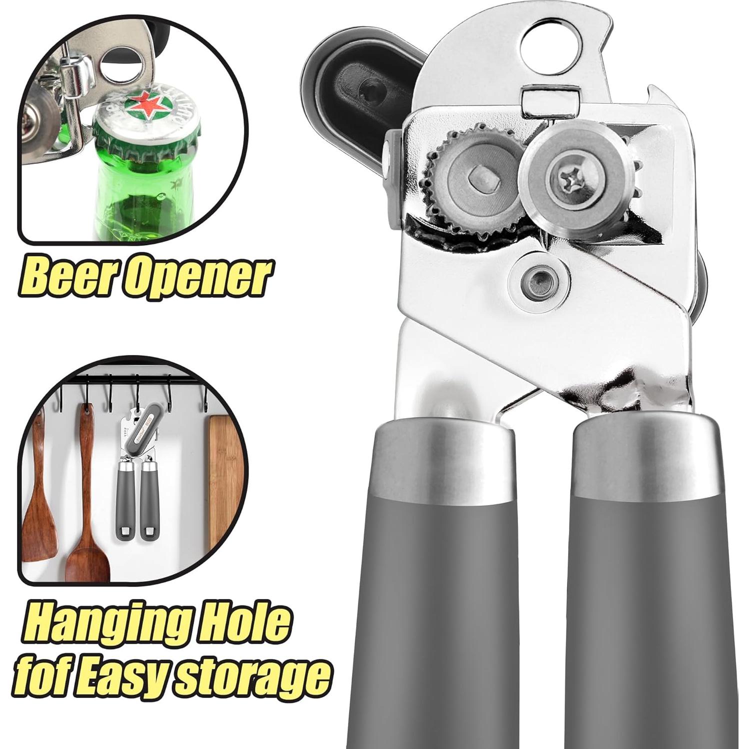 Abrebotellas y Abre-latas Manual Spider Grip Gris 258g