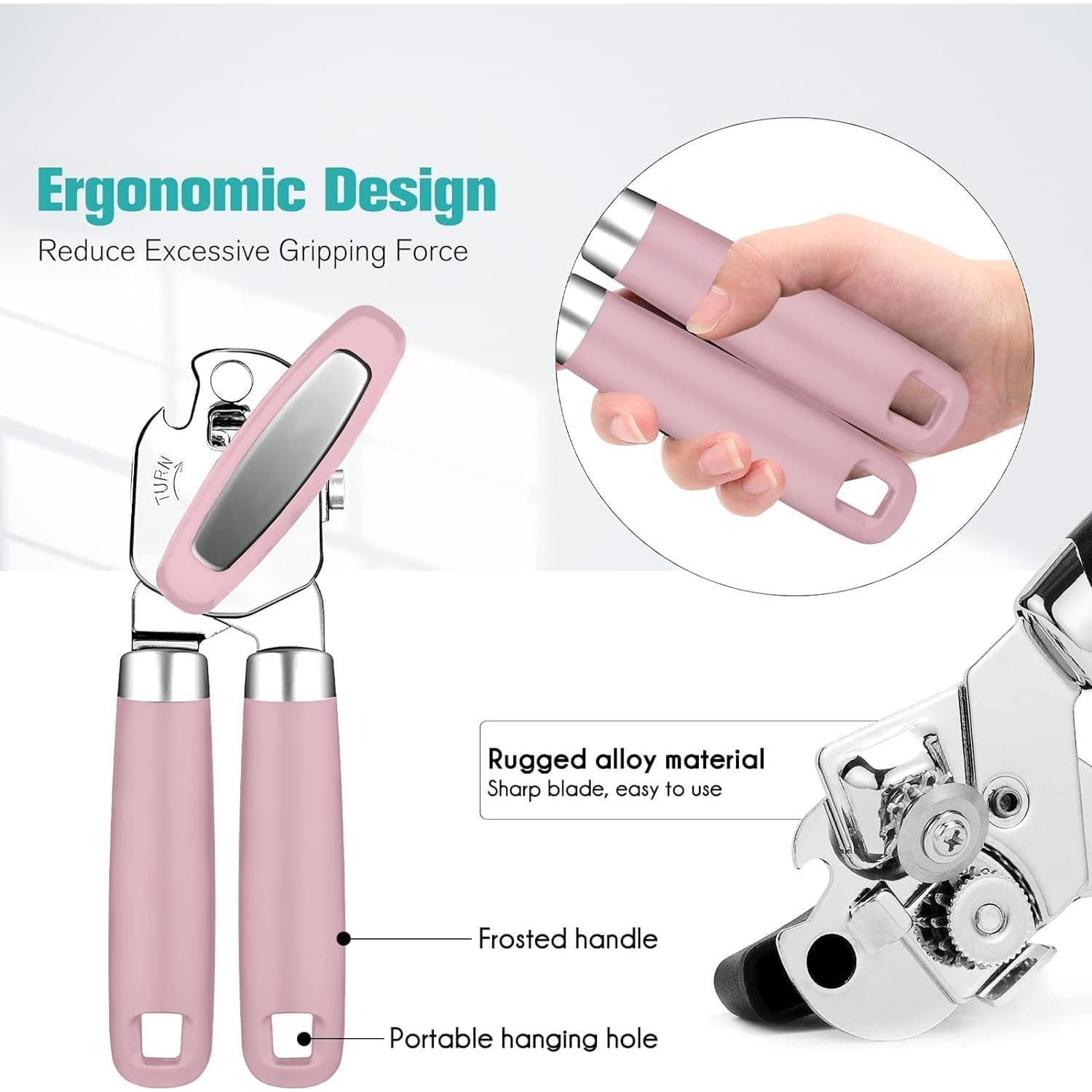 Abrelatas Manual Multifuncional OUTWAY Acero Inoxidable Rosa