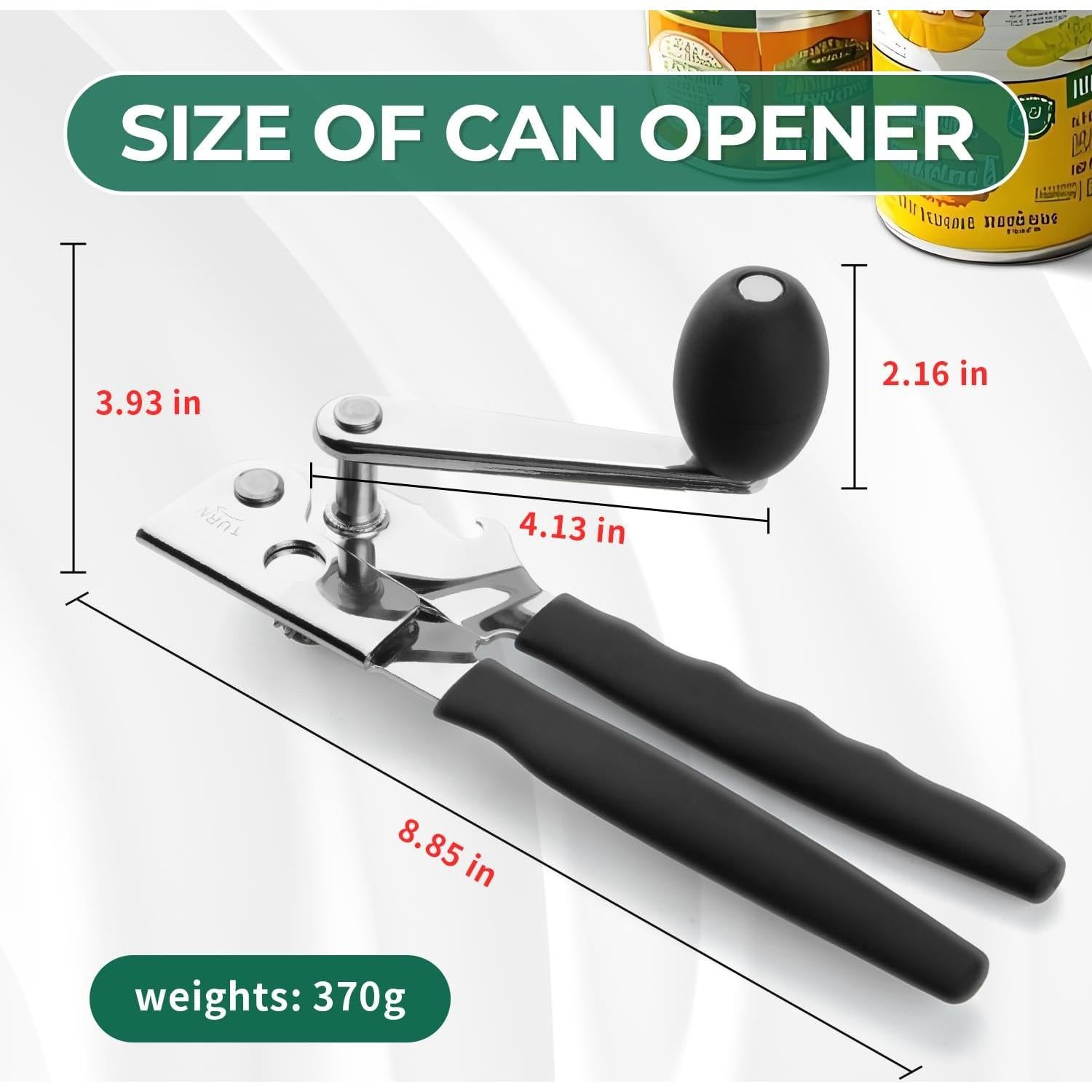 Abrelatas Manual Roryimke de Acero Inoxidable para Cocina