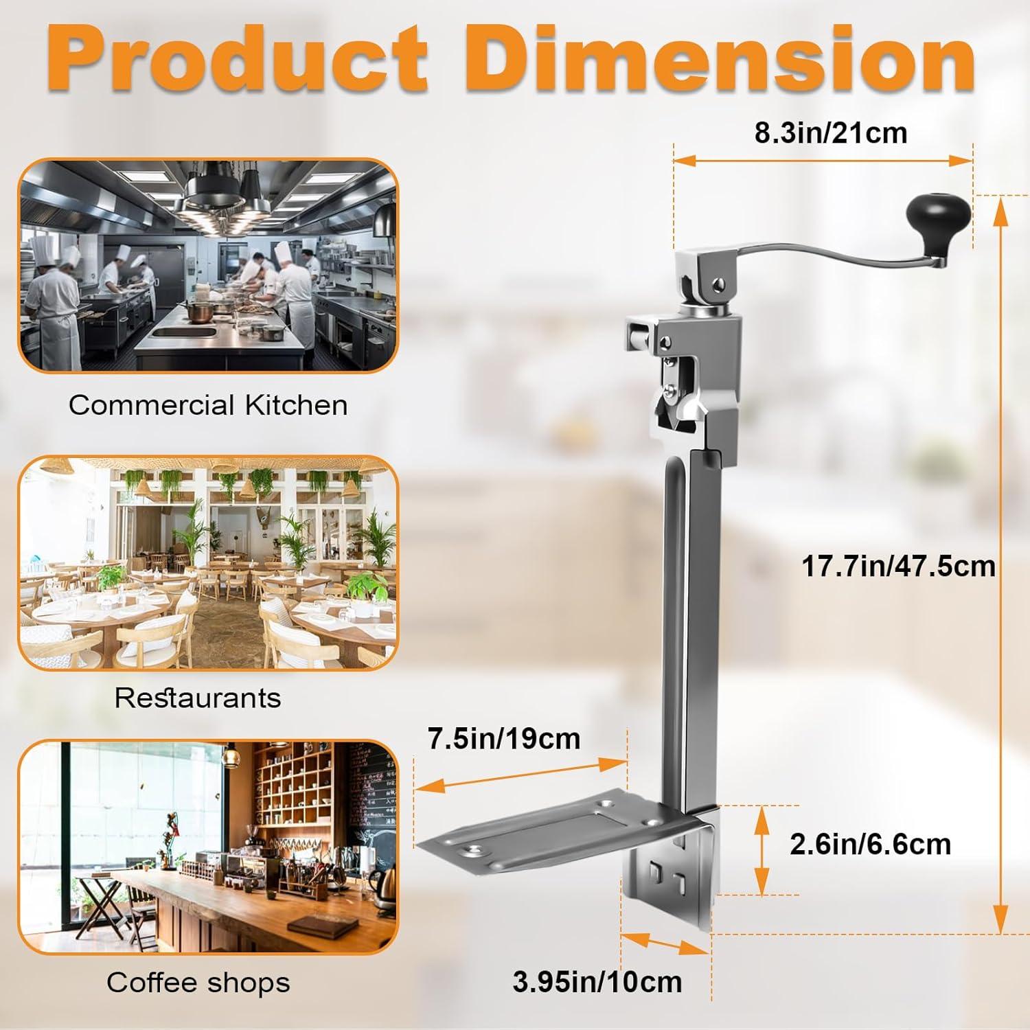 Abrelatas Manual Wadoy de Acero Inoxidable para Latas Altas 27.94 cm