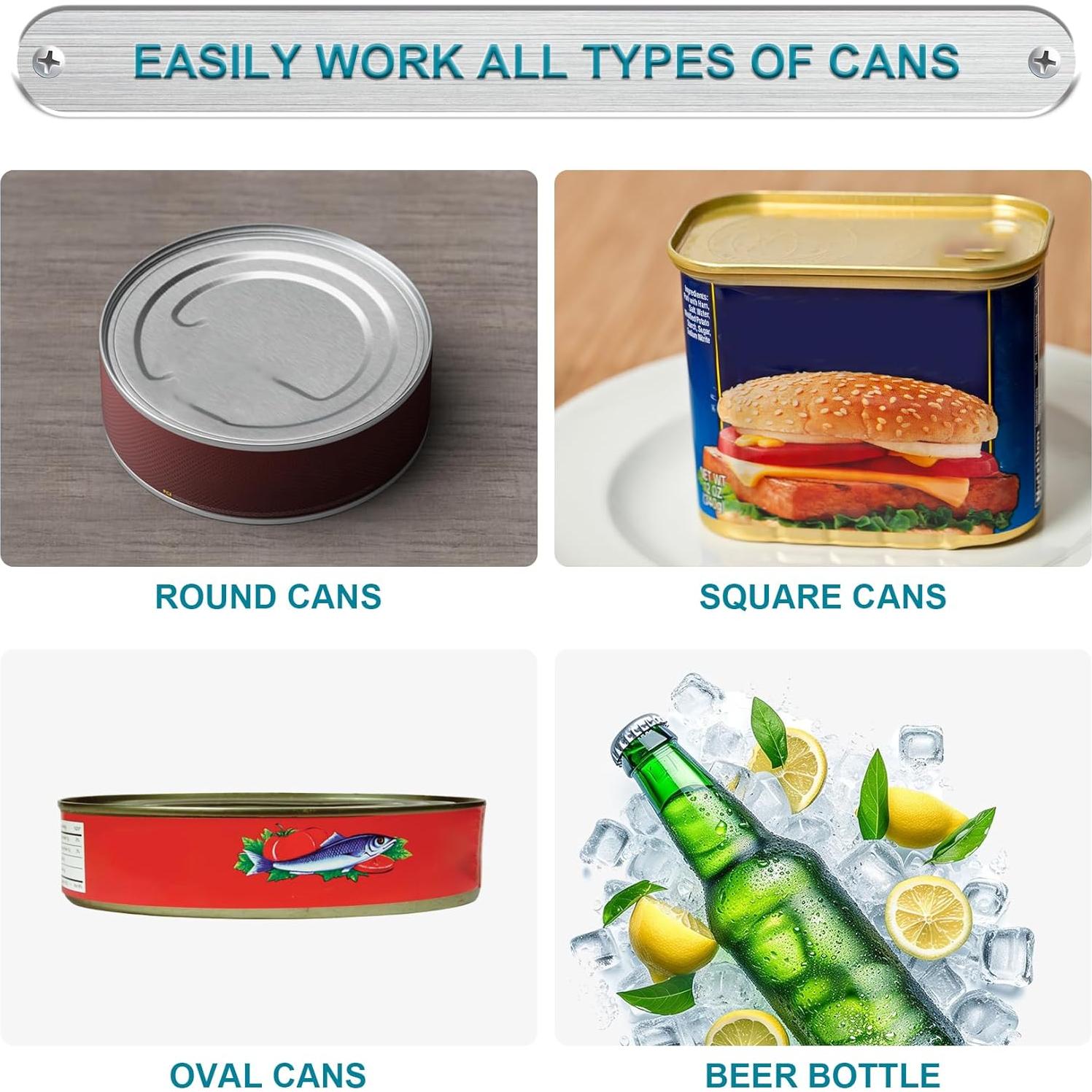 Abrelatas Manual LEXICHER Grande con Imán y Manivela Plegable