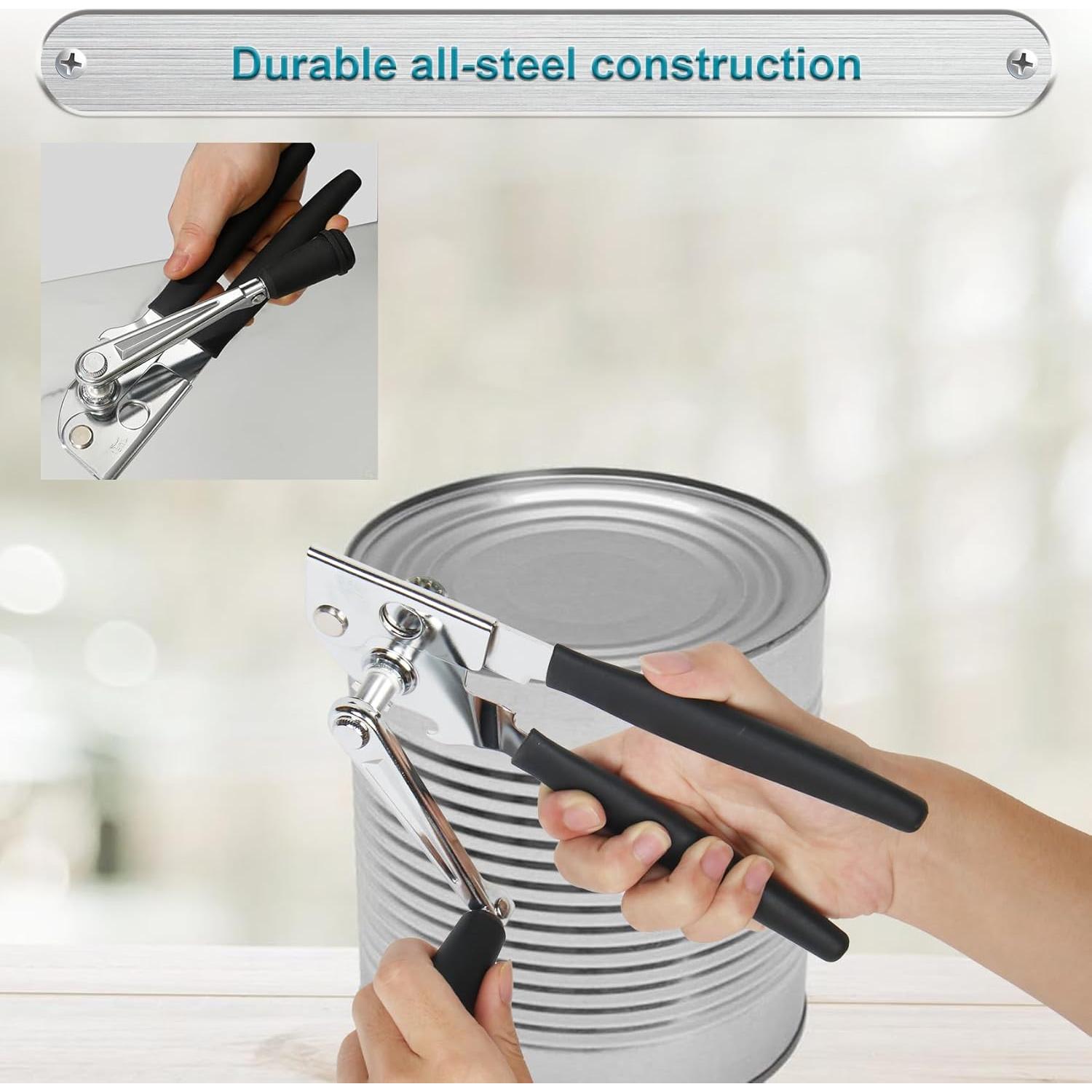 Abrelatas Manual LEXICHER Grande con Imán y Manivela Plegable