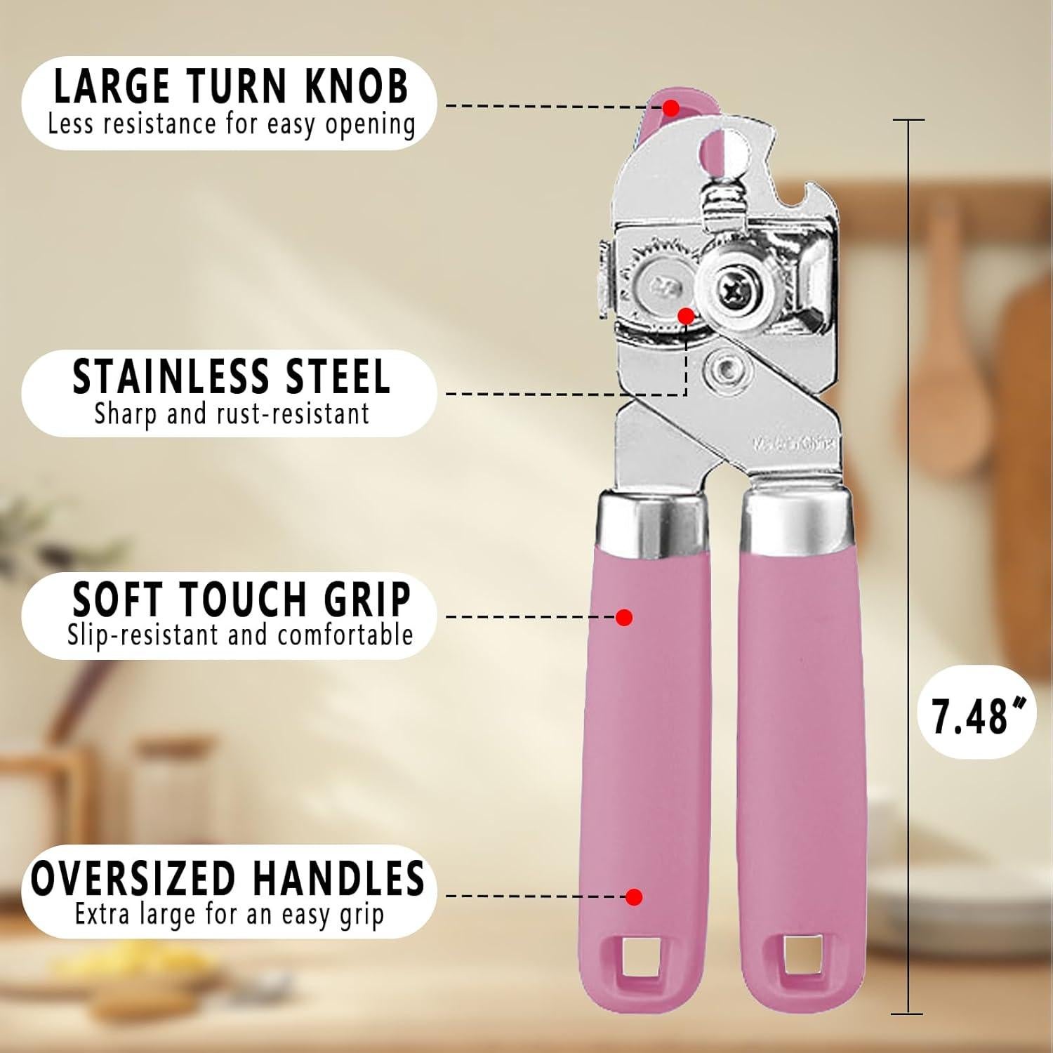 Abrebotellas Manual Grestorm Acero Inoxidable Rosa 220g