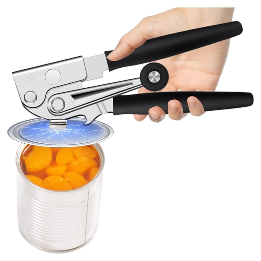 Abrelatas Manual NUFR de Acero Inoxidable con Manivela y Soporte