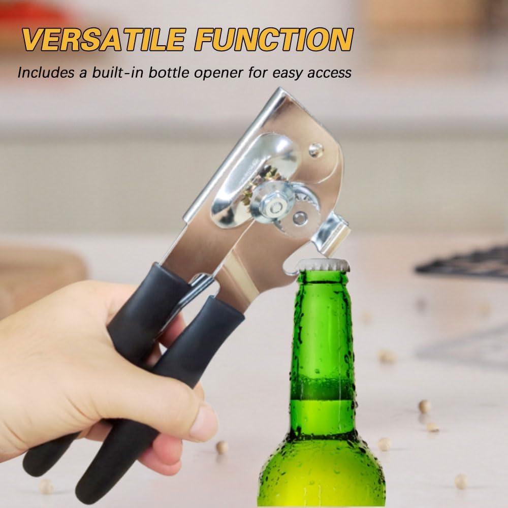 Abrelatas Manual NUFR de Acero Inoxidable con Manivela y Soporte