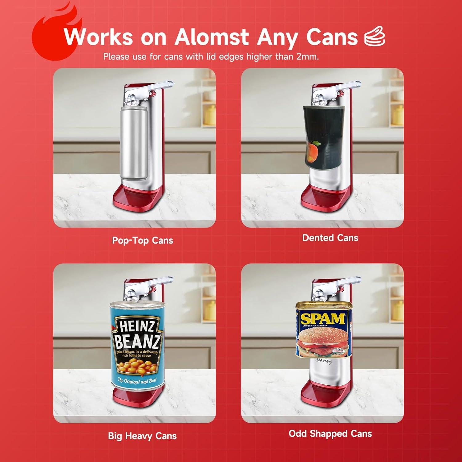 Abrelatas Eléctrico Davivy Acero Inoxidable Automático 1.1 kg