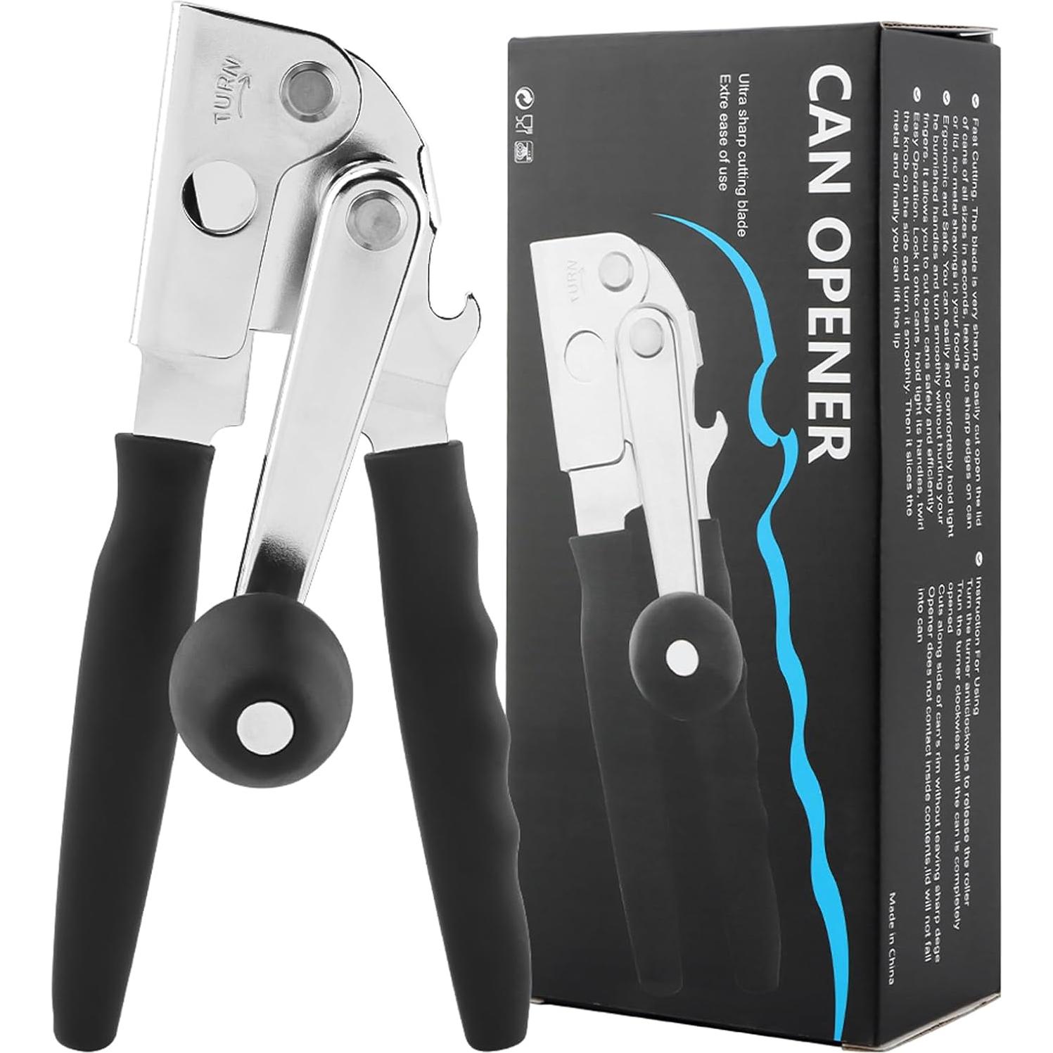 Abrelatas de Acero Inoxidable HONUTIGE con Mango Giratorio 360°