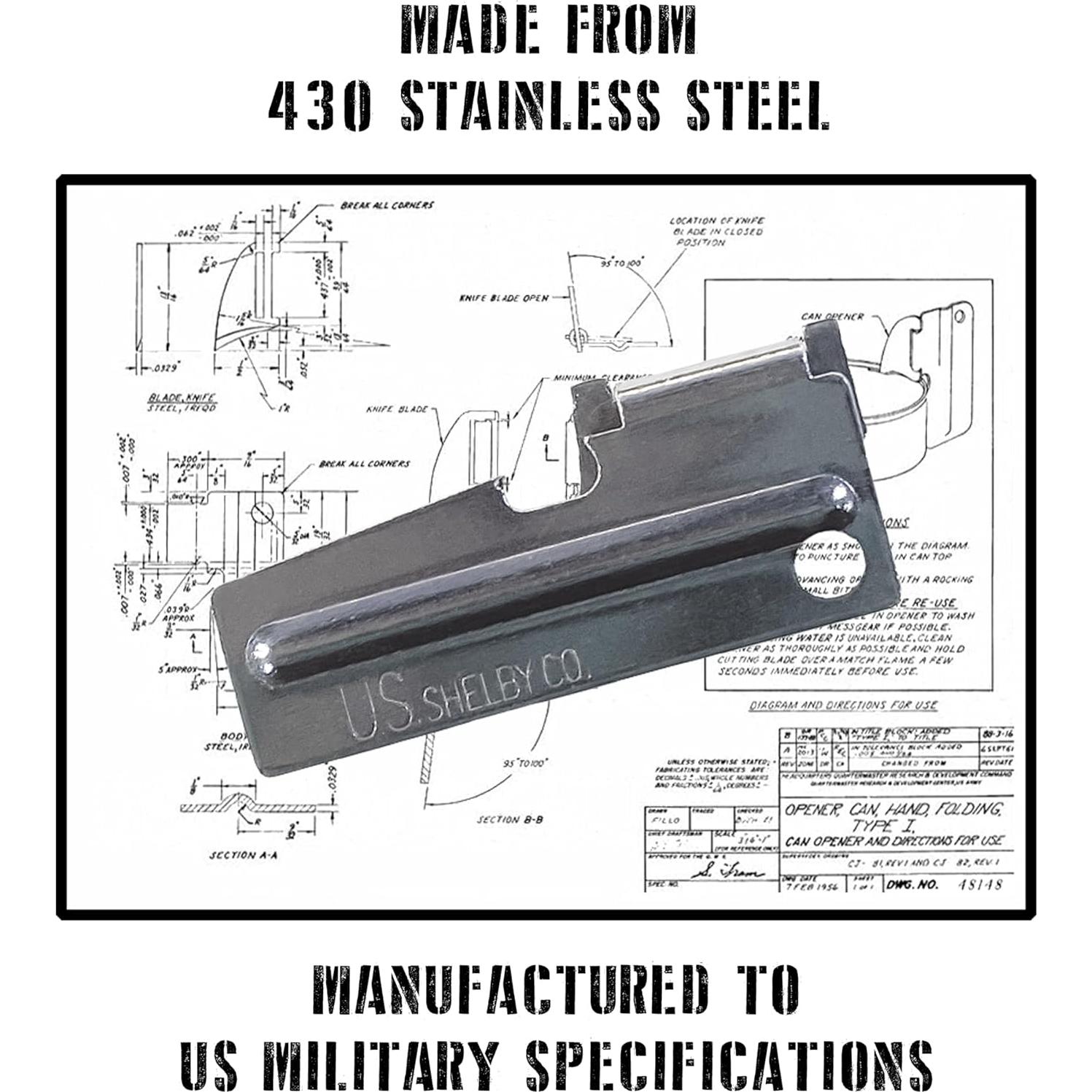Abrelatas P-38 Acero Inoxidable Tag-Z - Paquete de 5 Unidades