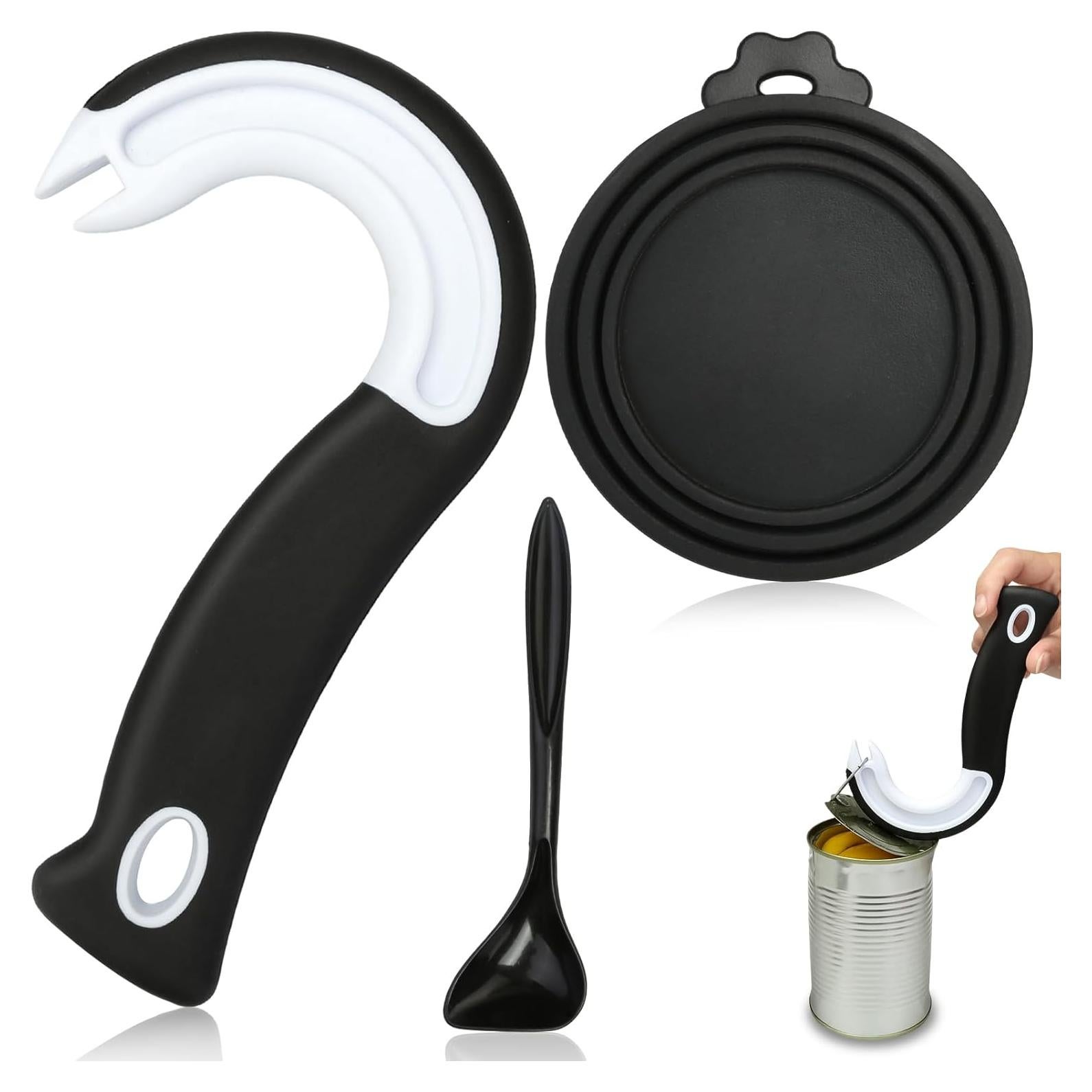 Abre Latas de Anilla FOWSRHRG con Tapa de Silicona y Cuchara