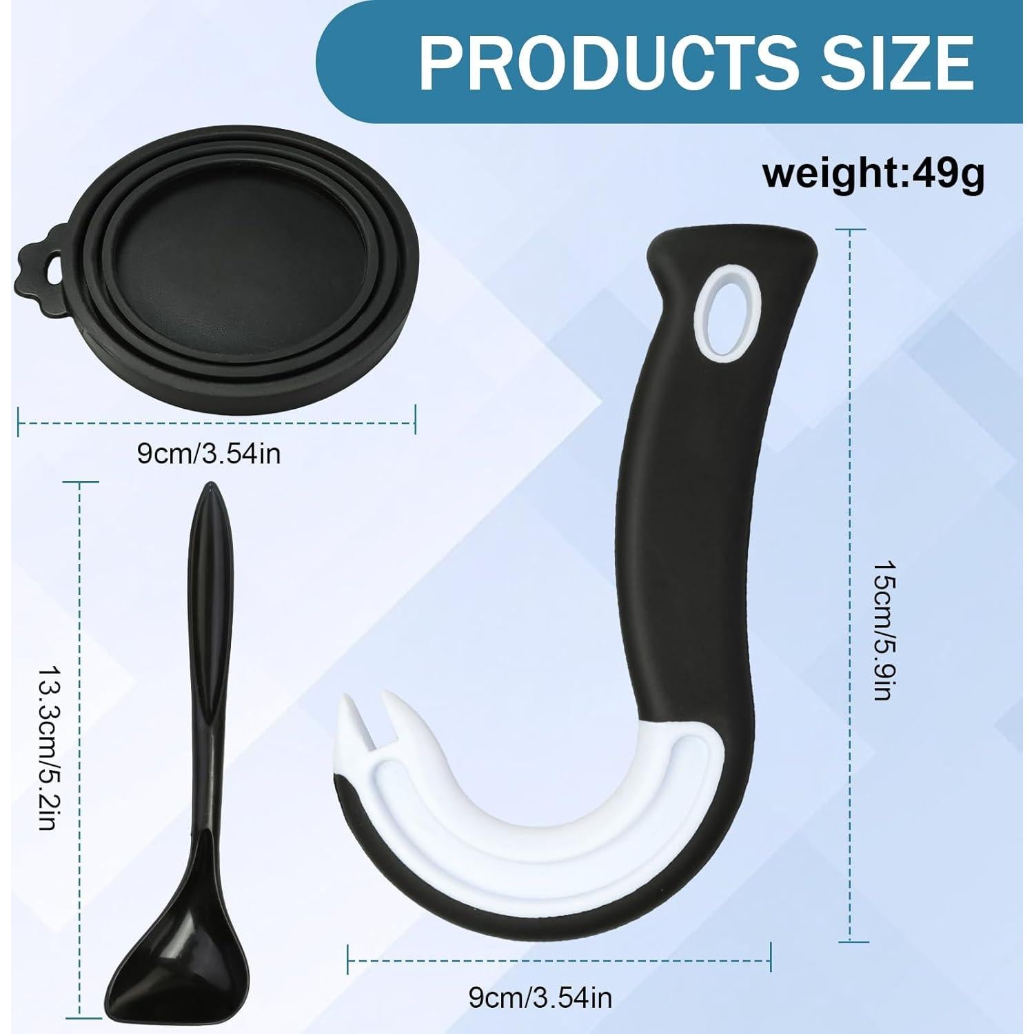 Abre Latas de Anilla FOWSRHRG con Tapa de Silicona y Cuchara