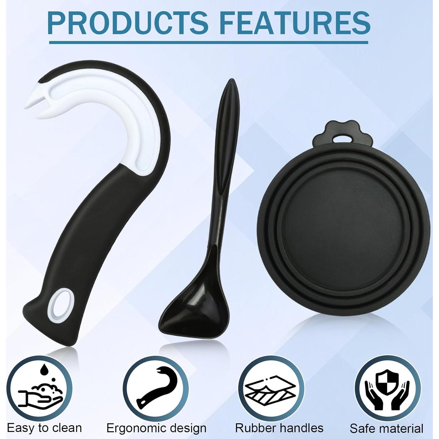 Abre Latas de Anilla FOWSRHRG con Tapa de Silicona y Cuchara