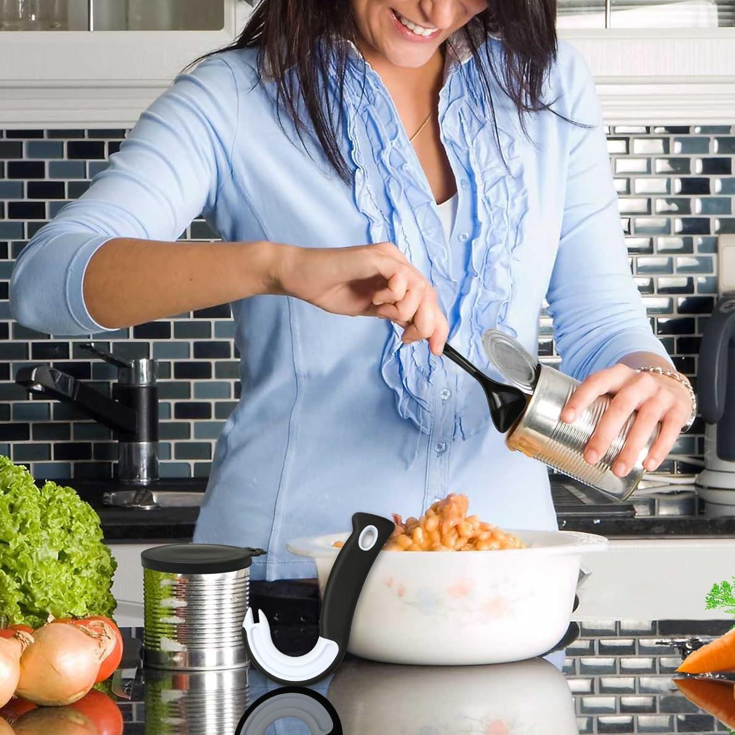 Abre Latas de Anilla FOWSRHRG con Tapa de Silicona y Cuchara