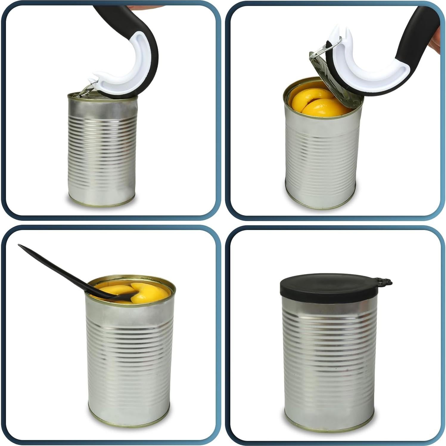 Abre Latas de Anilla FOWSRHRG con Tapa de Silicona y Cuchara