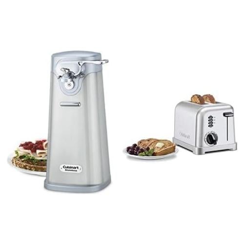 Cuisinart Abrelatas Deluxe y Tostadora 2 Rebanadas Acero Inoxidable