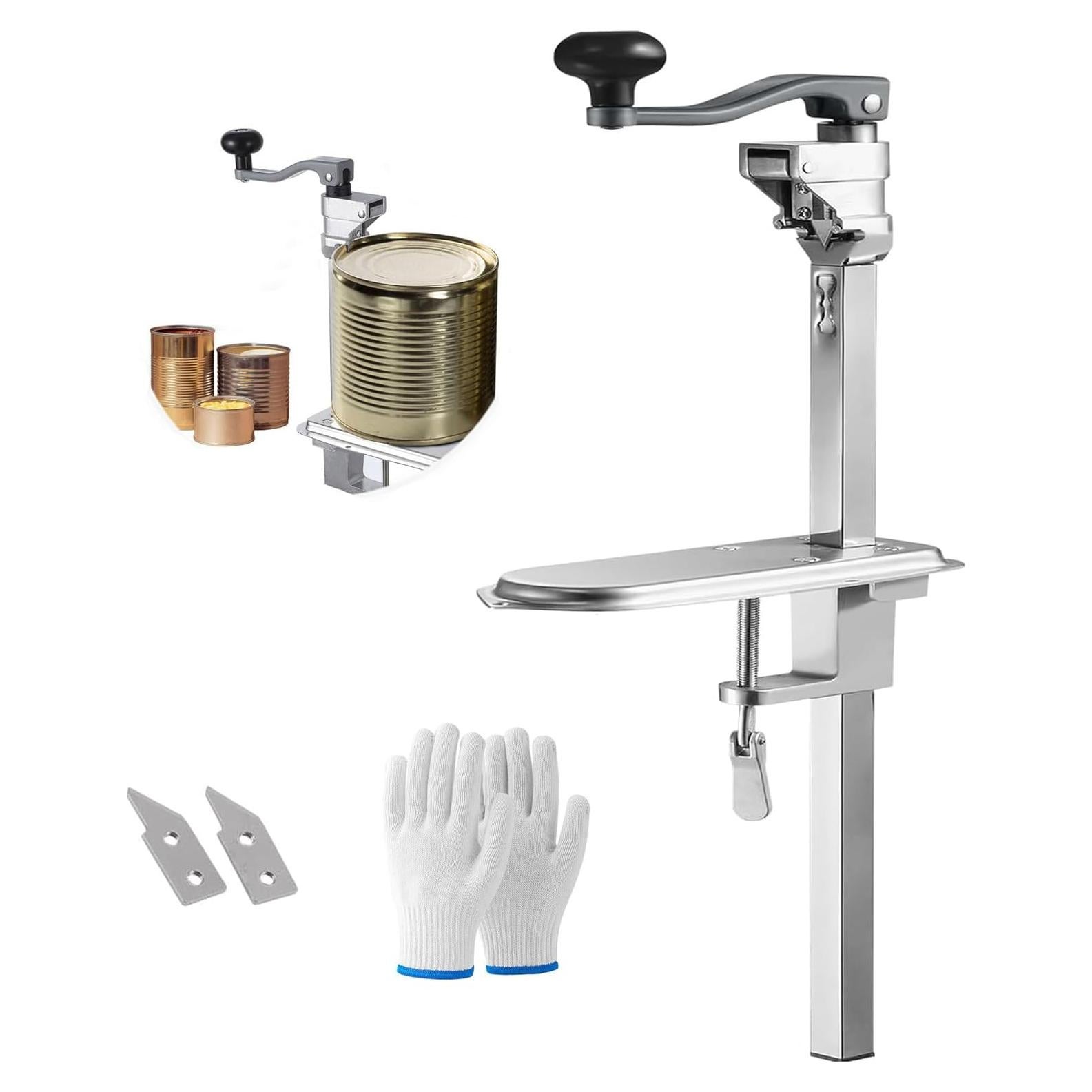 Abrelatas Manual Comercial Acero Inoxidable 24.6" para Latas Grandes