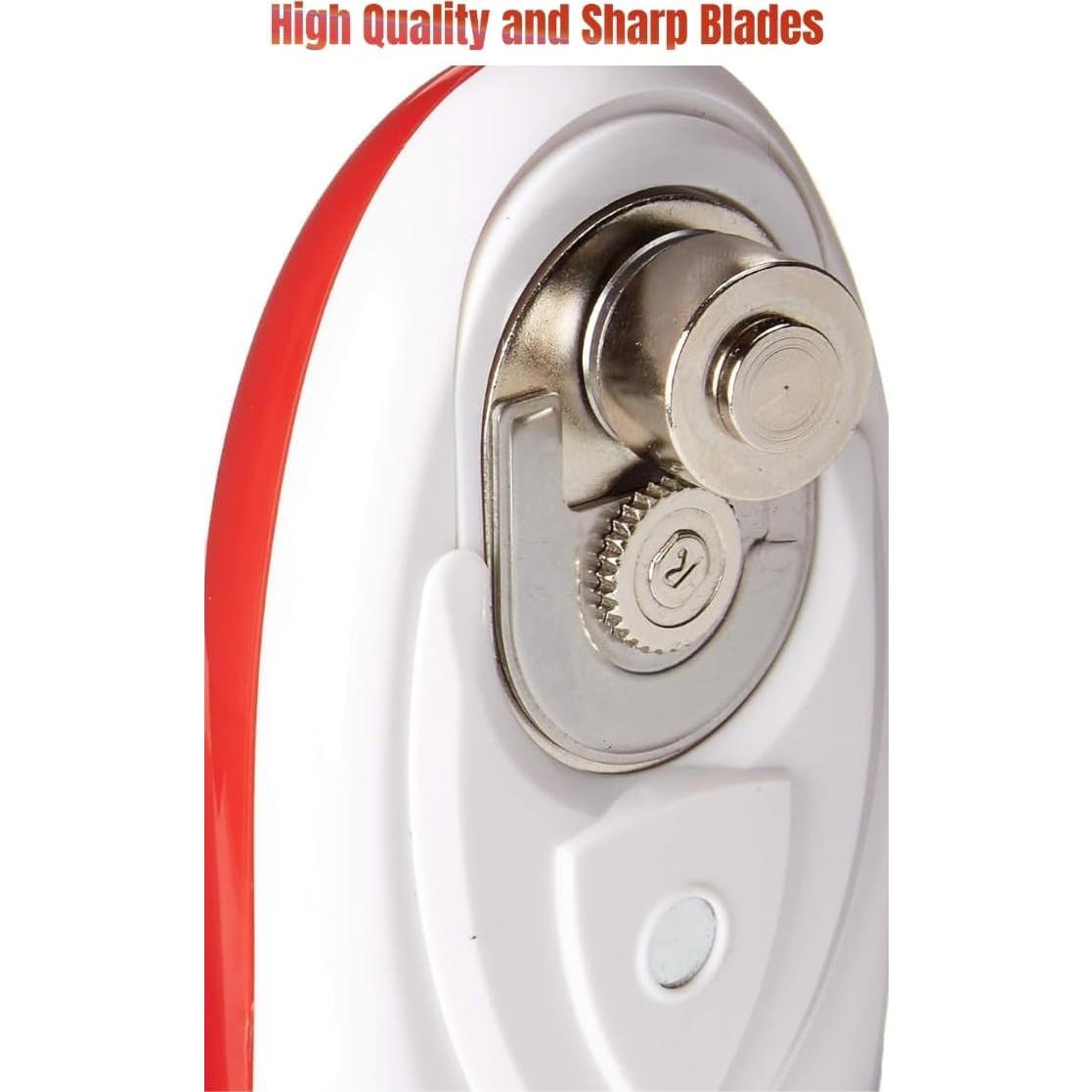 Abrelatas Eléctrico Automático Rojo, Portátil y Seguro para Latas