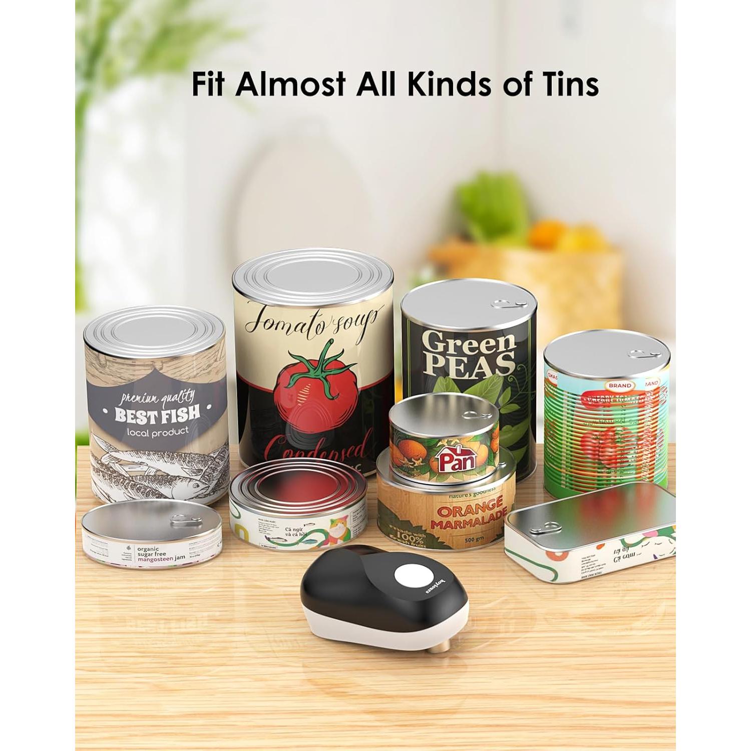 Abrelatas Eléctrico Inalámbrico Hoyiours Automático 380g