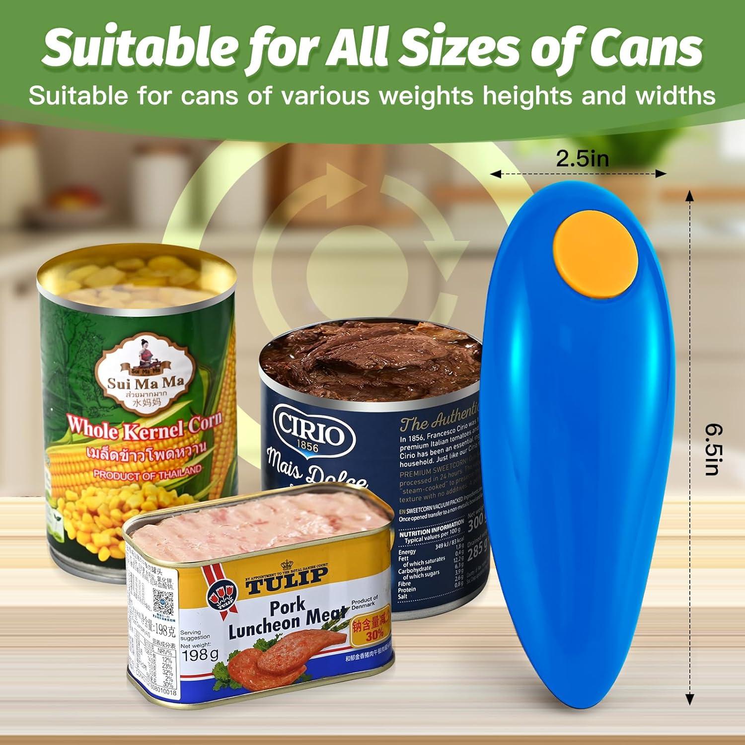 Abrelatas Eléctrico Cvrpaor Automático Azul 60W para Personas Mayores