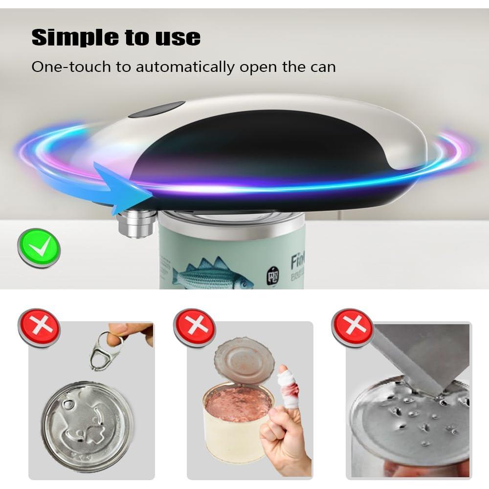 Abrelatas Eléctrico ZEUSORA PRO Recargable USB-C Automático