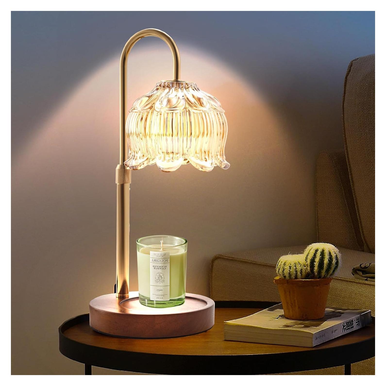 Lámpara Calentadora de Velas GEEZO Dorada con Temporizador