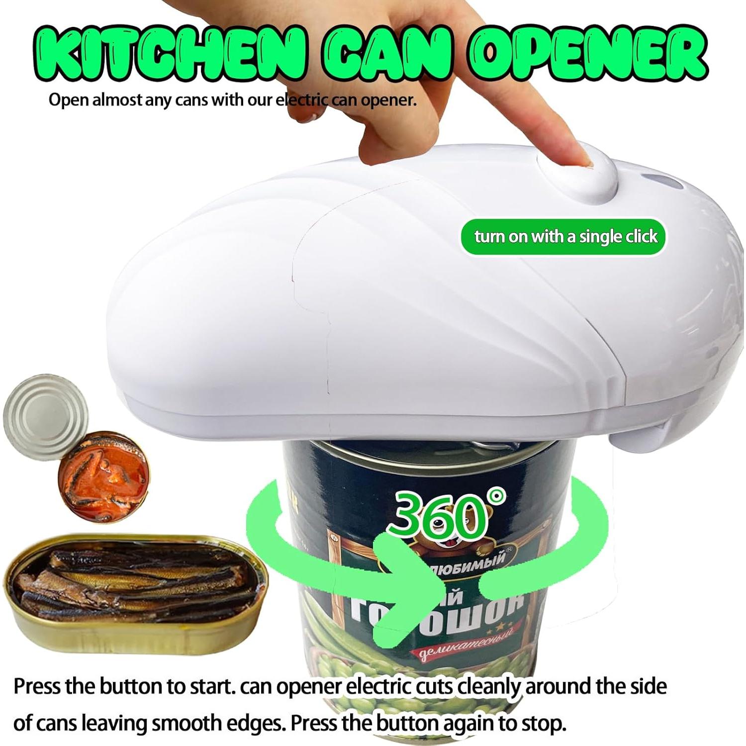 Abrelatas Eléctrico VEMJO Automático Blanco 198g