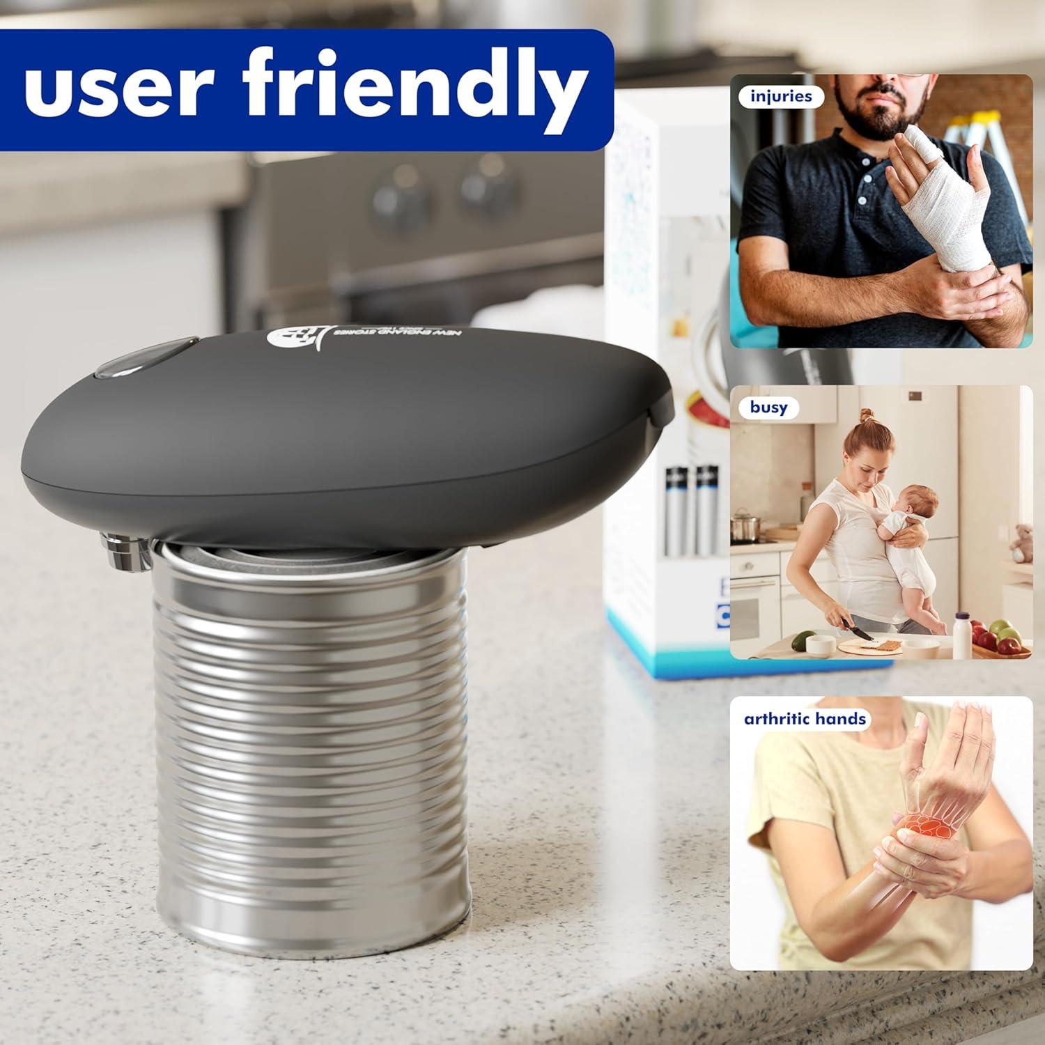 Abrelatas Eléctrico Automático Historias de Nueva Inglaterra - Sin Manos, Bordes Suaves