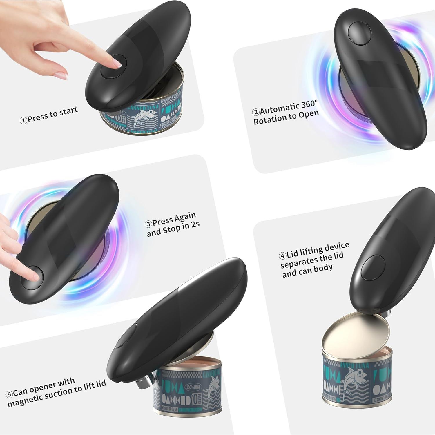 Abrelatas Eléctrico OKTAM Automático 2025 - Sin Manos, 326g