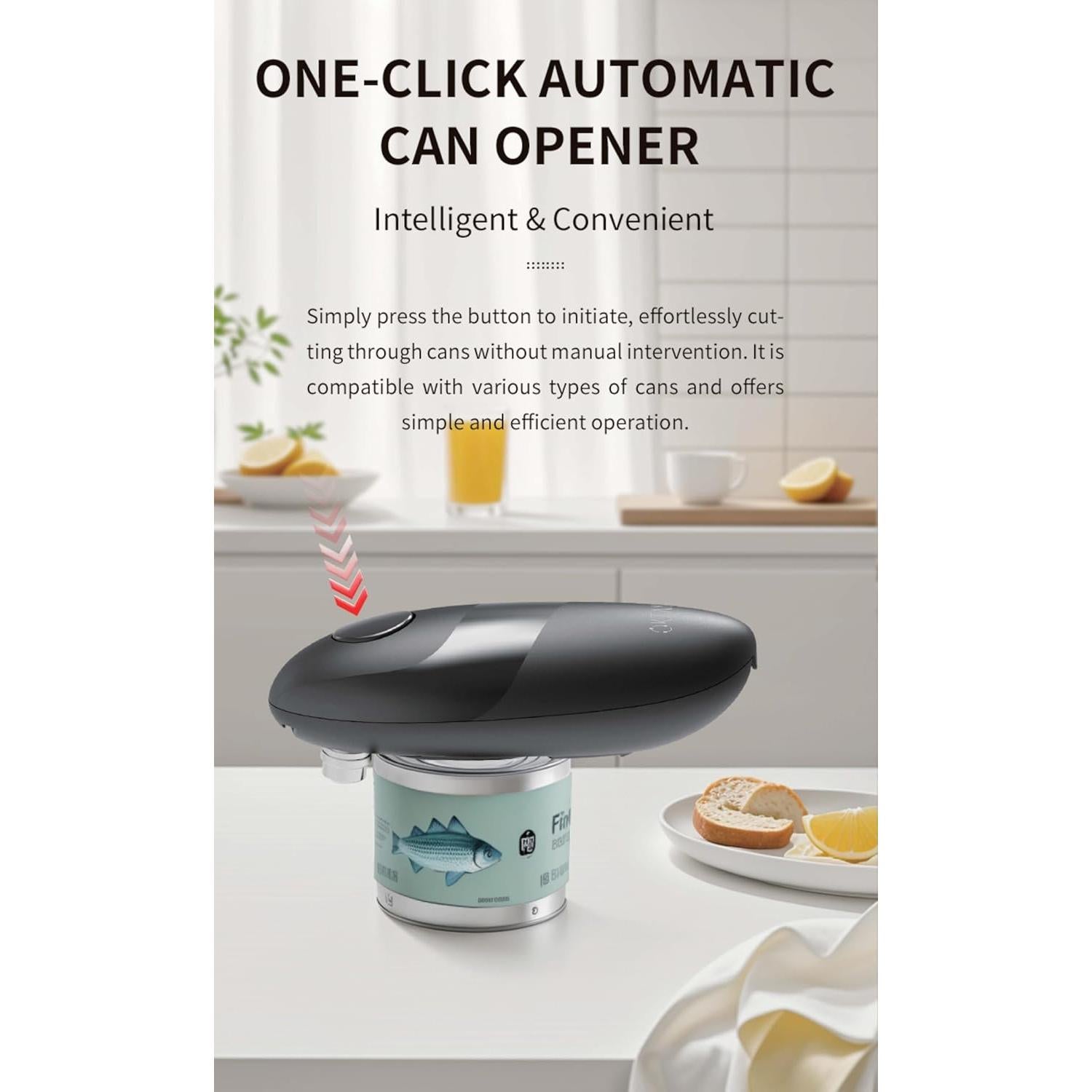 Abrelatas Eléctrico OKTAM Automático 2025 - Sin Manos, 326g