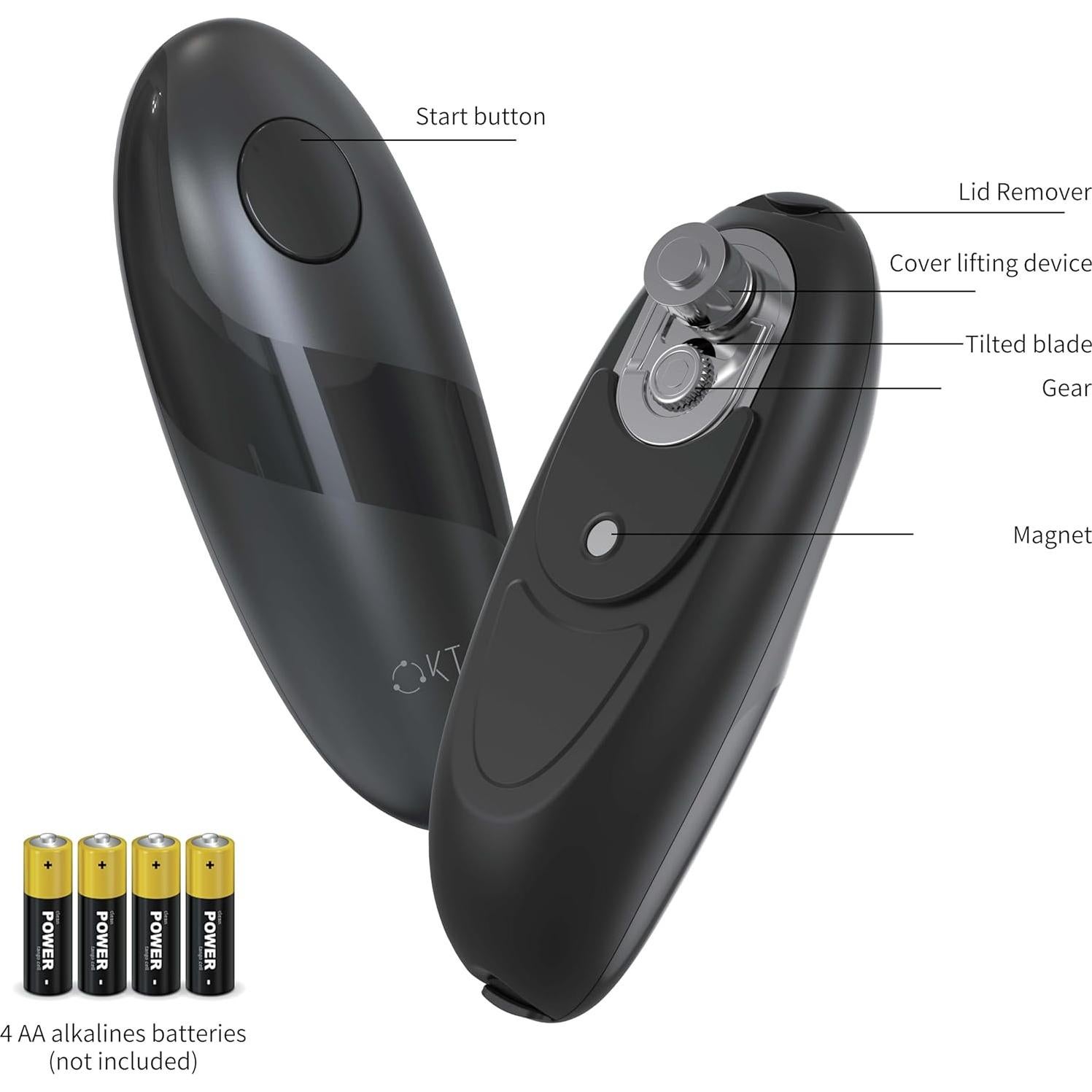 Abrelatas Eléctrico OKTAM Automático 2025 - Sin Manos, 326g