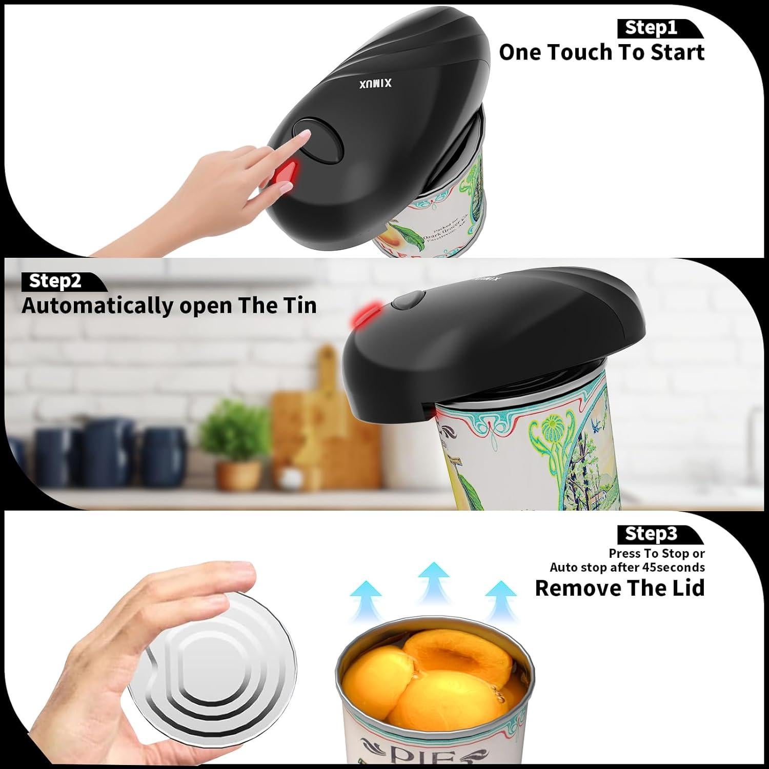 Abrelatas Eléctrico XIMUX Automático para Cocina 209g