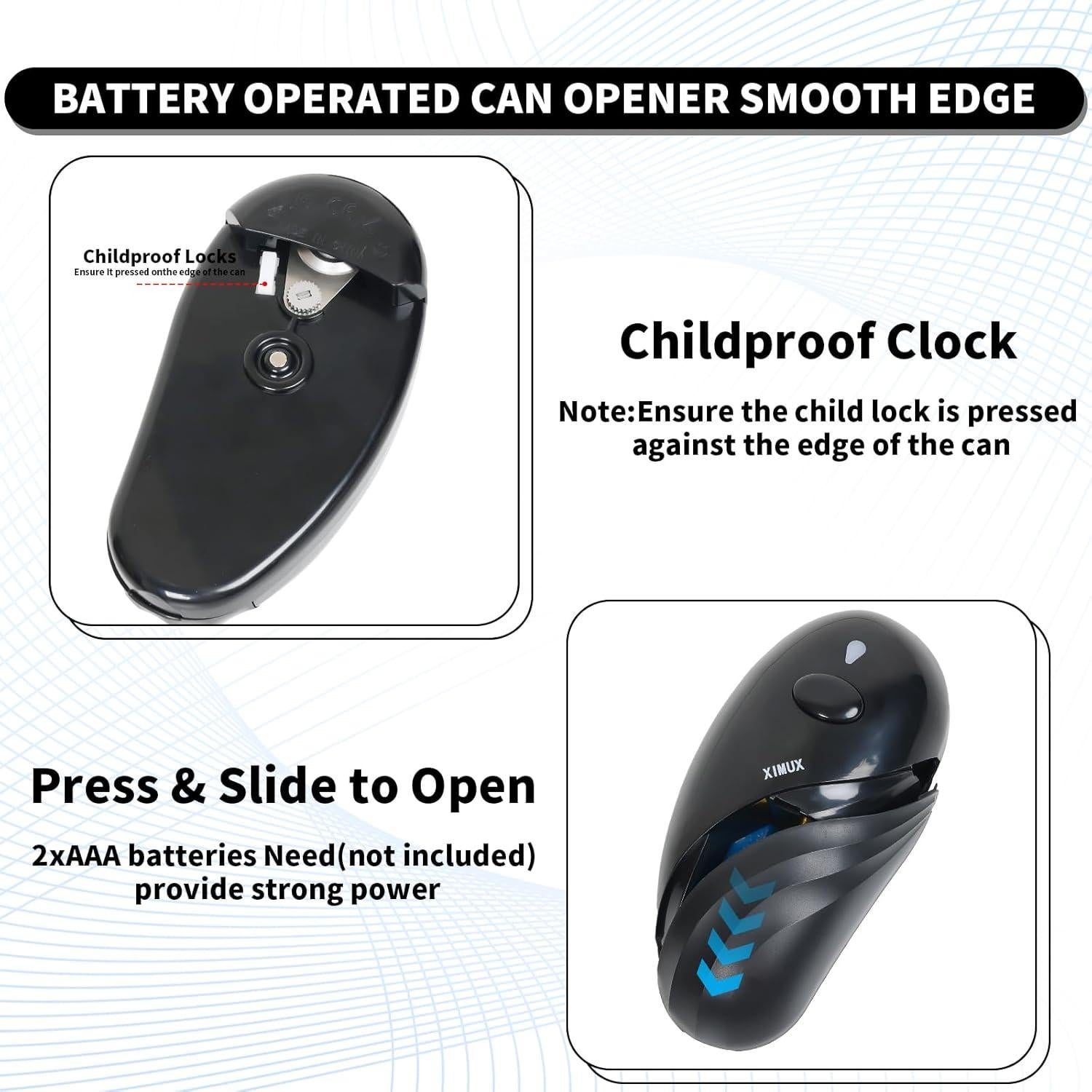 Abrelatas Eléctrico XIMUX Automático para Cocina 209g