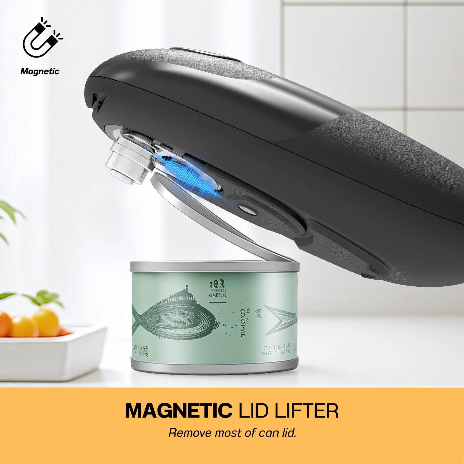 Abrelatas Eléctrico Automático Crosphere, Sin Manos, Negro